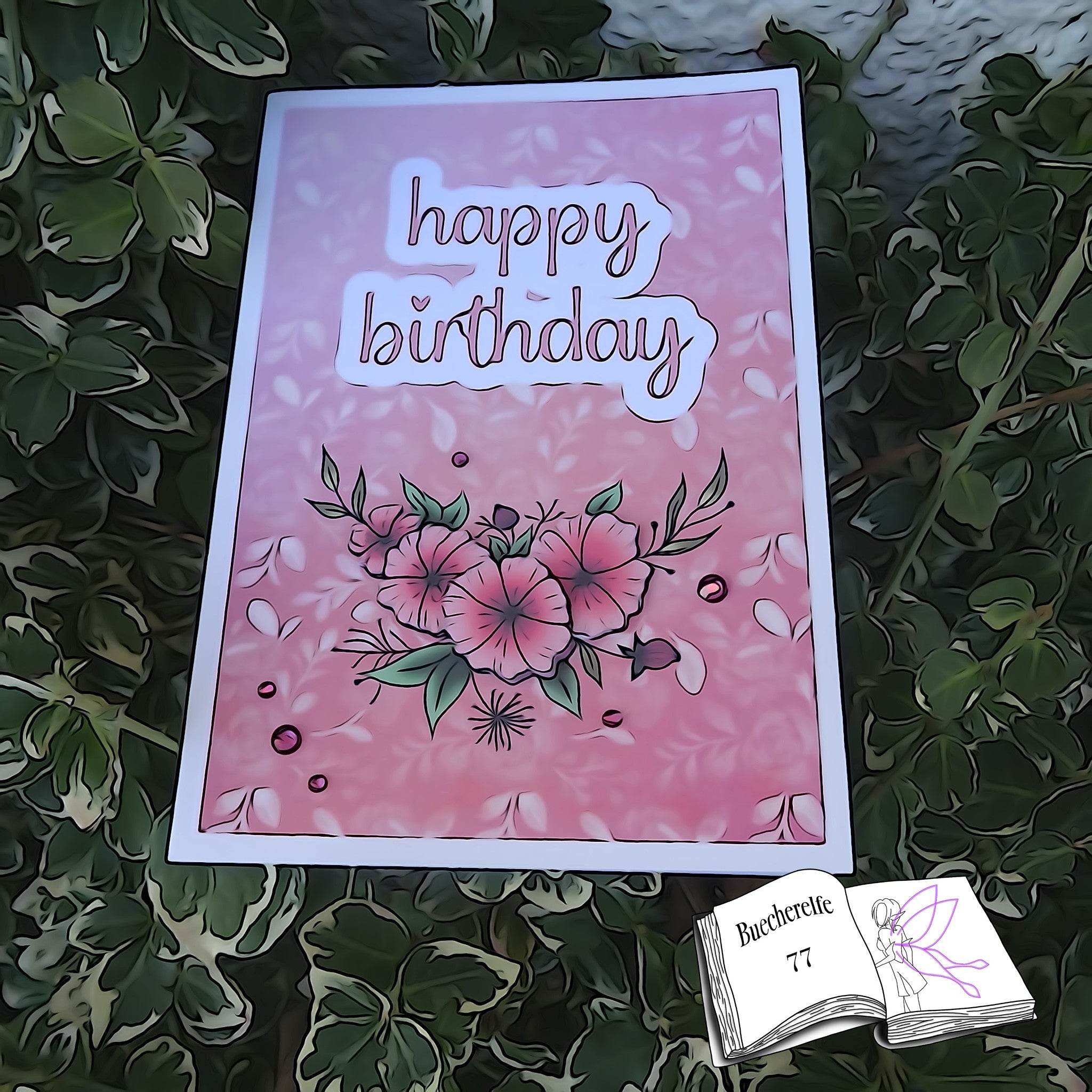 Digiset Blütengesteck, Digistamp, Digipaper, Plotterdatei, Sublimation, Druck - Sewando