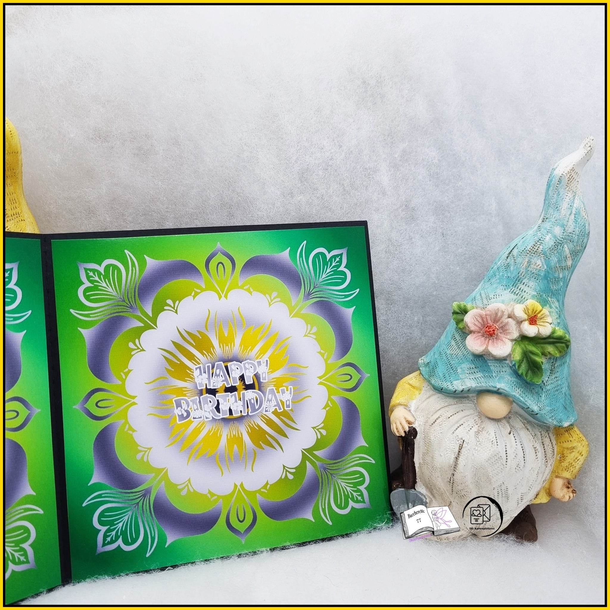 Plotterdatei Sonnenblumenmandala, Sublimation, Digistamp, Digipaper - Sewando