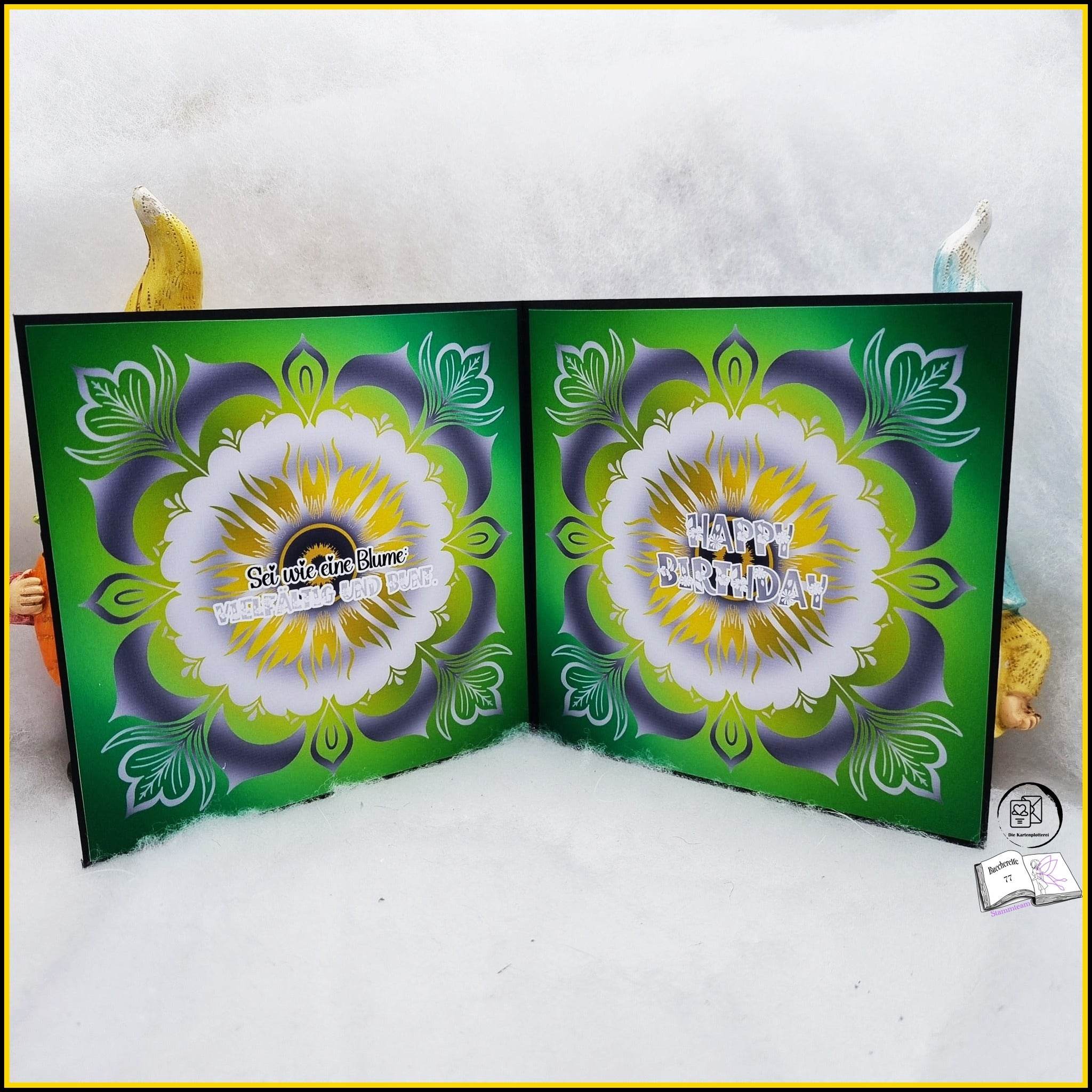 Plotterdatei Sonnenblumenmandala, Sublimation, Digistamp, Digipaper - Sewando