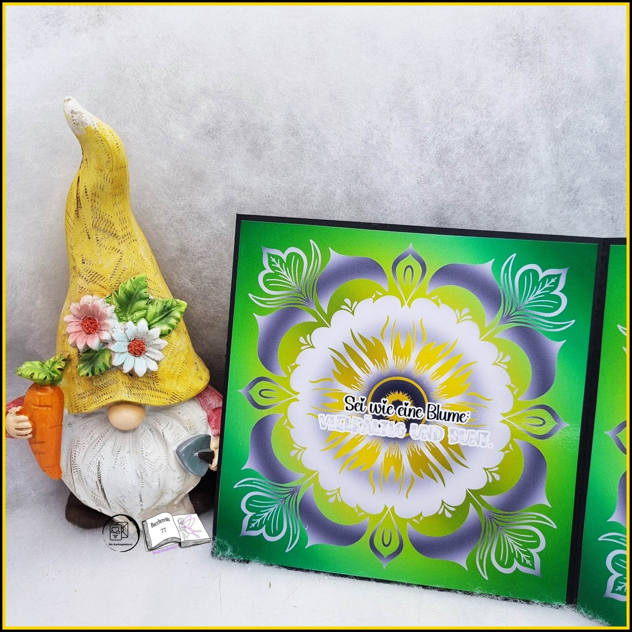 Plotterdatei Sonnenblumenmandala, Sublimation, Digistamp, Digipaper - Sewando