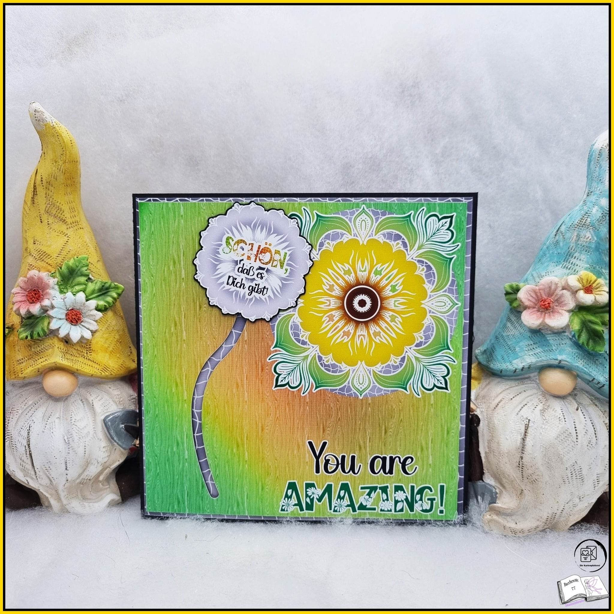 Plotterdatei Sonnenblumenmandala, Sublimation, Digistamp, Digipaper - Sewando