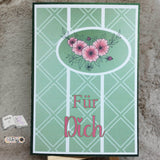 Digiset Blütengesteck, Digistamp, Digipaper, Plotterdatei, Sublimation, Druck - Sewando