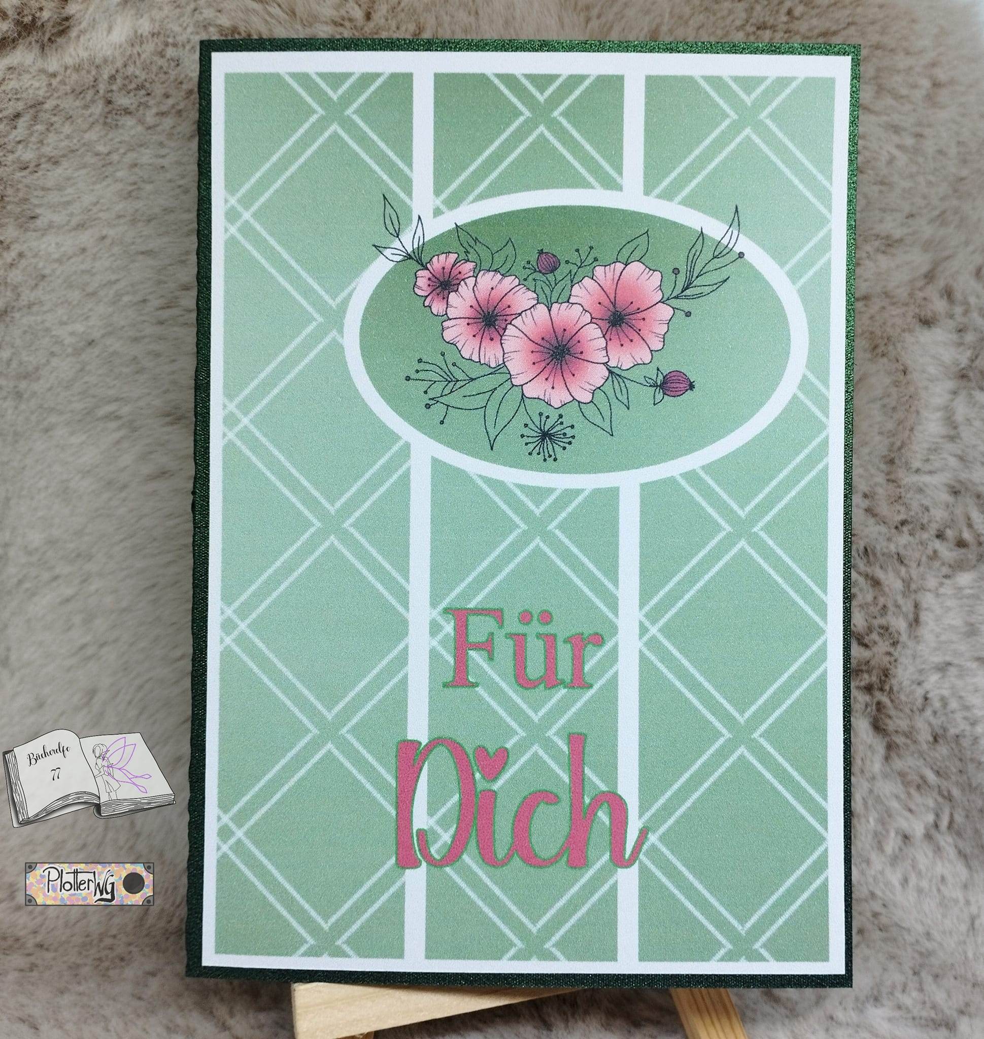 Digiset Blütengesteck, Digistamp, Digipaper, Plotterdatei, Sublimation, Druck - Sewando