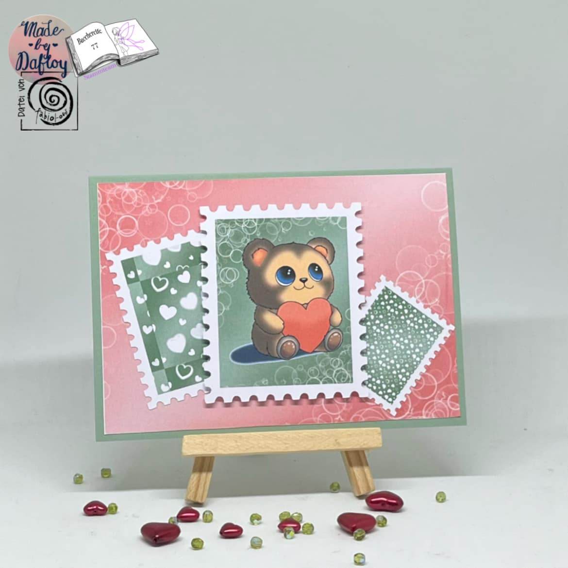 Digiset Herzteddy, Plotten, Sublimation, Drucken, Digistamp - Sewando