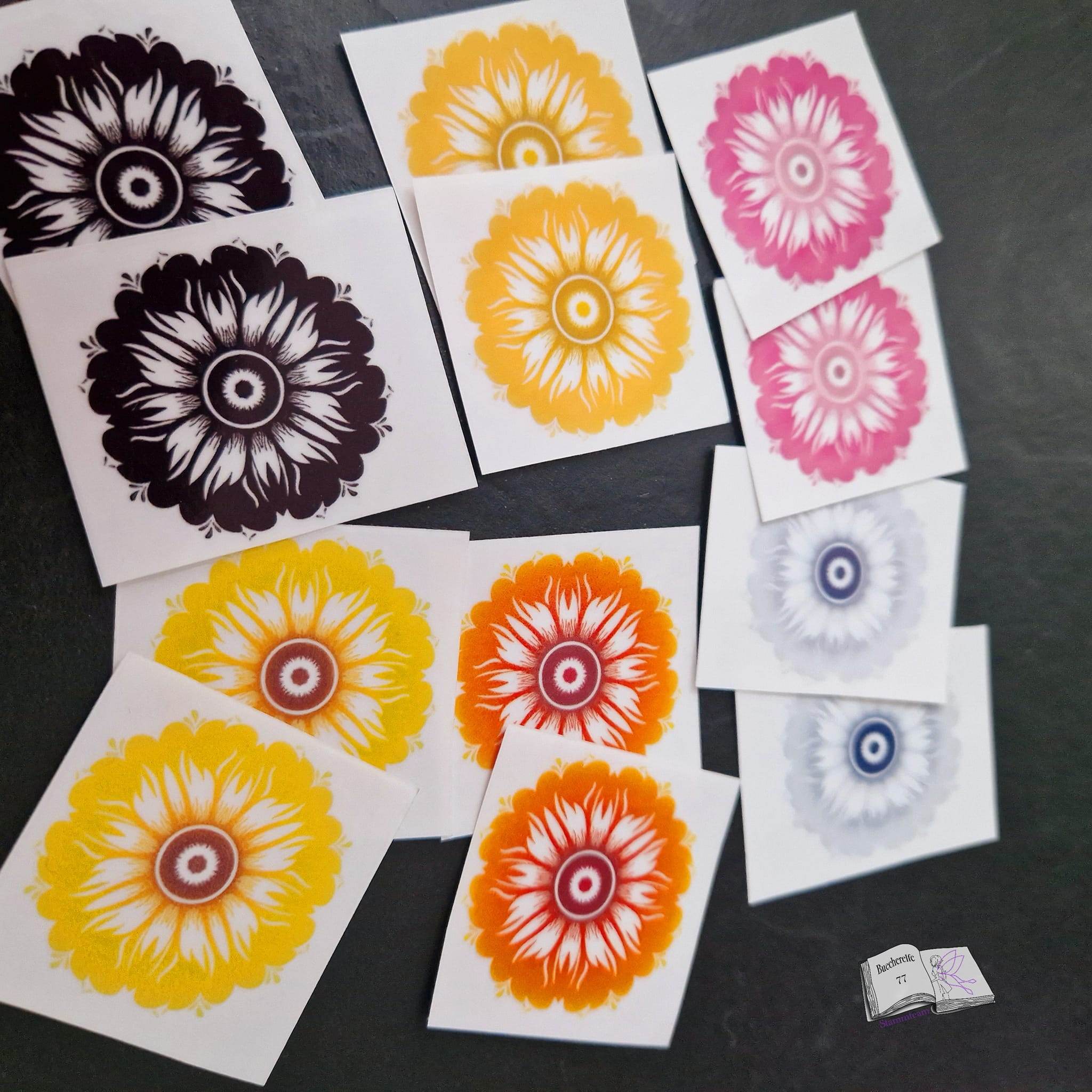 Plotterdatei Sonnenblumenmandala, Sublimation, Digistamp, Digipaper - Sewando