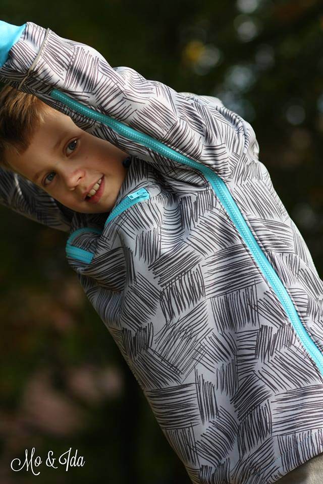 Big Herbstwind & Frühlingssonne Anorak, Windbreaker, Drüberzieh-Hoodie für 105cm-140cm Körpergröße - Sewando
