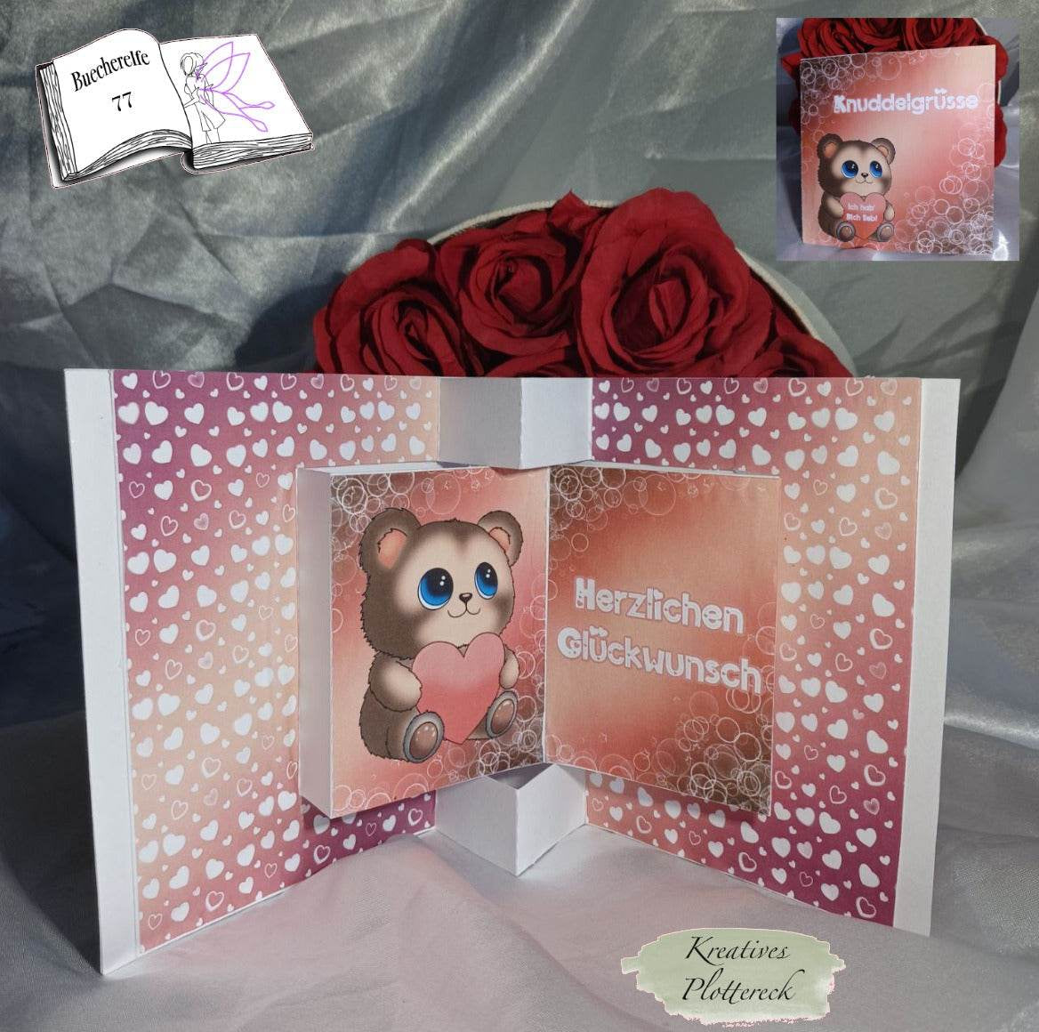 Digiset Herzteddy, Plotten, Sublimation, Drucken, Digistamp - Sewando