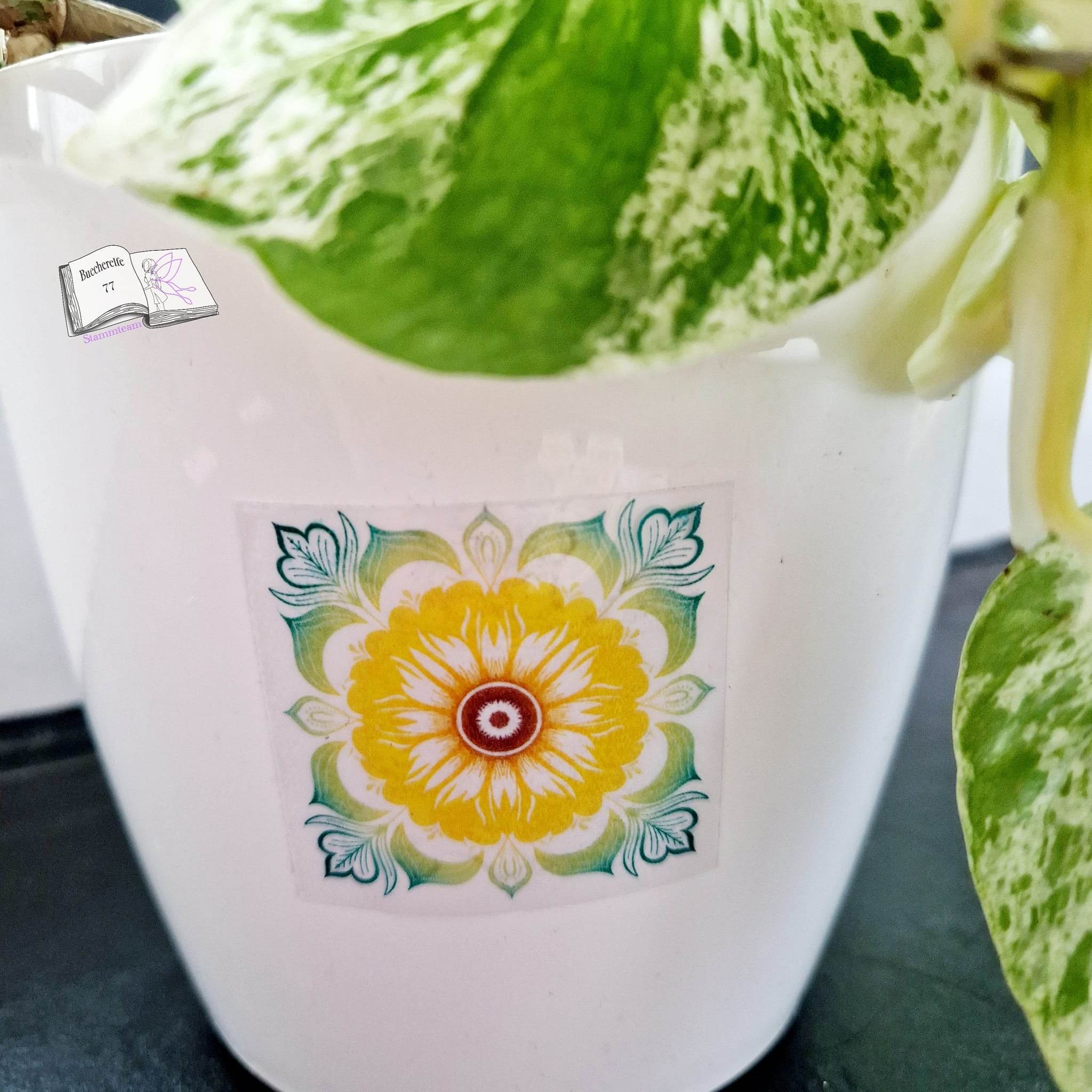 Plotterdatei Sonnenblumenmandala, Sublimation, Digistamp, Digipaper - Sewando