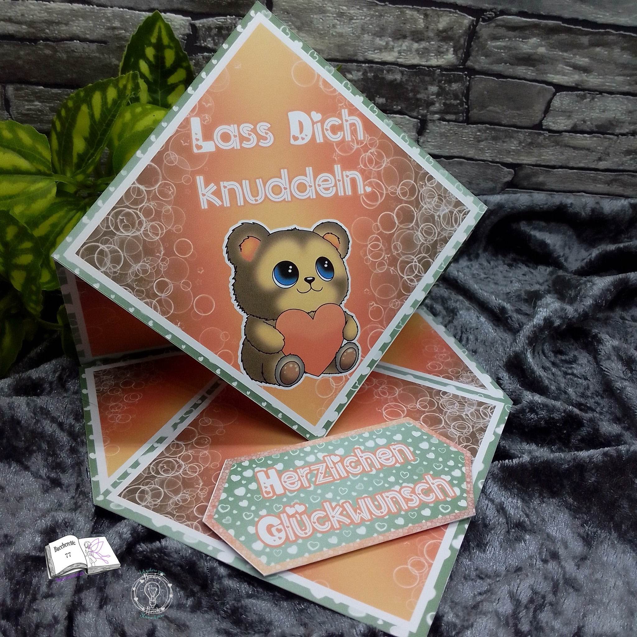 Digiset Herzteddy, Plotten, Sublimation, Drucken, Digistamp - Sewando