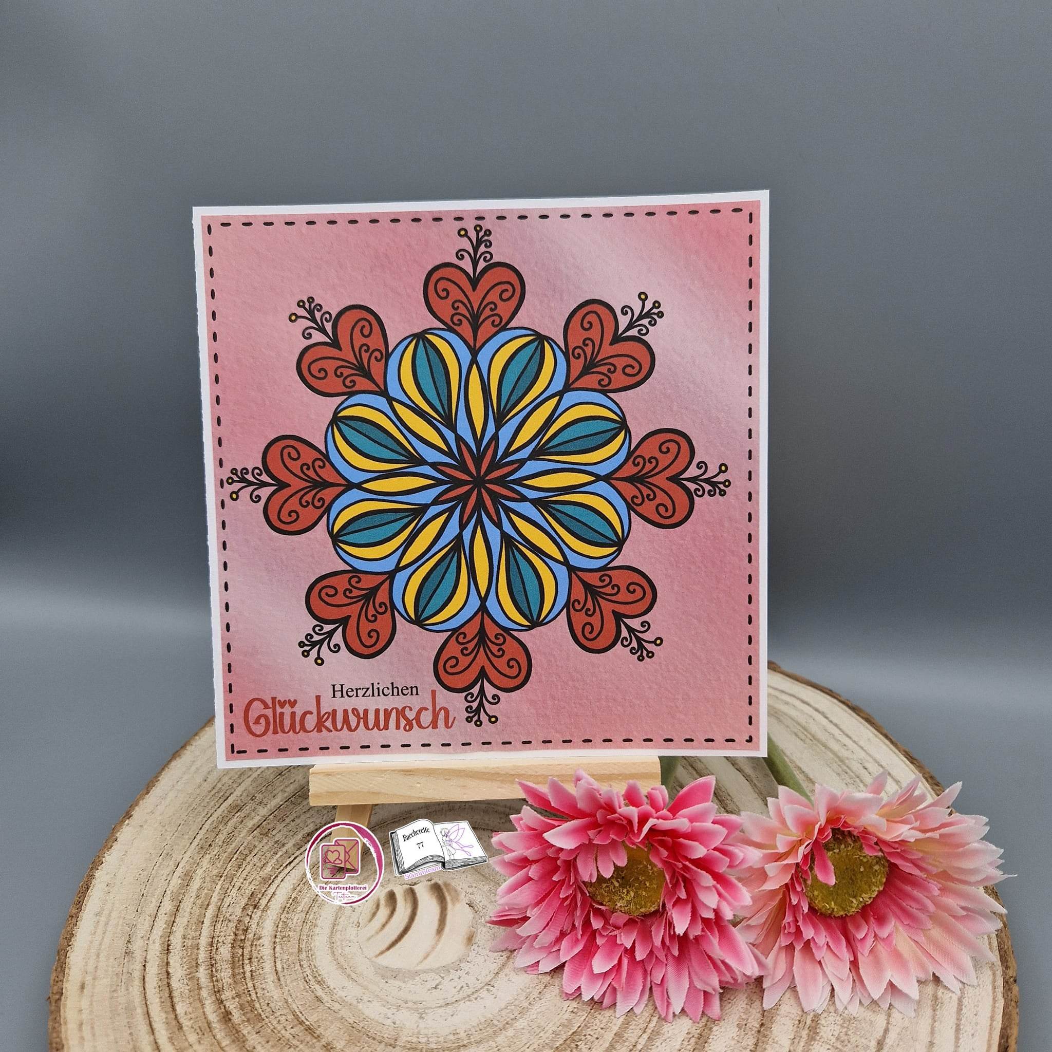 Digistamp Herz Mandala, Plotterdatei, Sublimation, Drucken, ! - Sewando