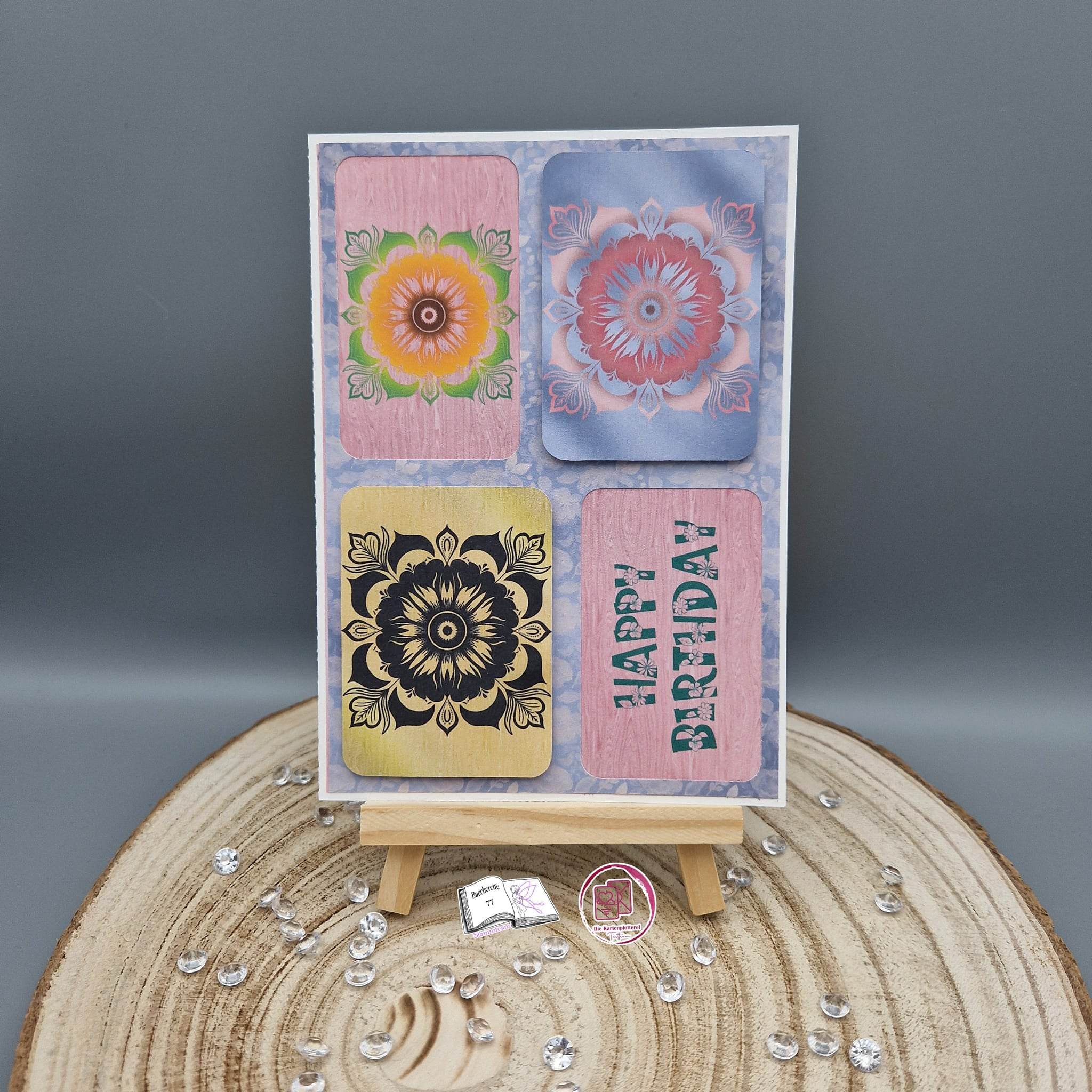 Plotterdatei Sonnenblumenmandala, Sublimation, Digistamp, Digipaper - Sewando