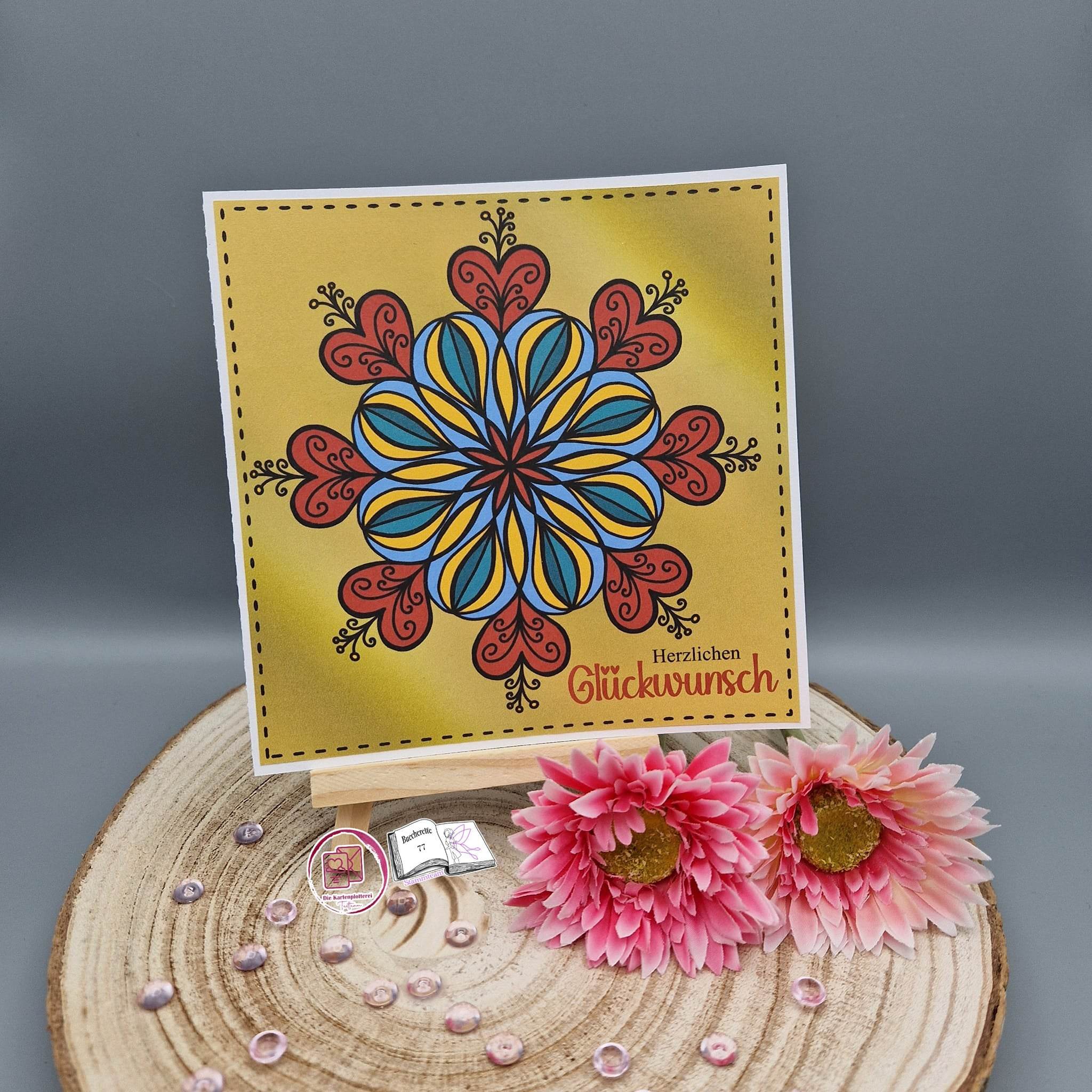 Digistamp Herz Mandala, Plotterdatei, Sublimation, Drucken, ! - Sewando