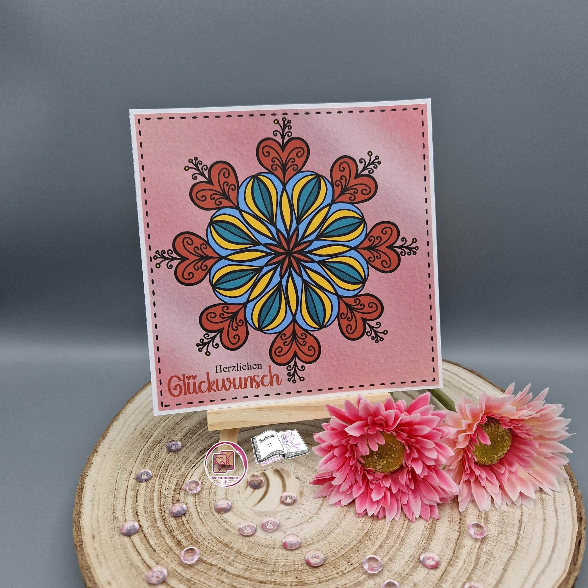 Digistamp Herz Mandala, Plotterdatei, Sublimation, Drucken, ! - Sewando