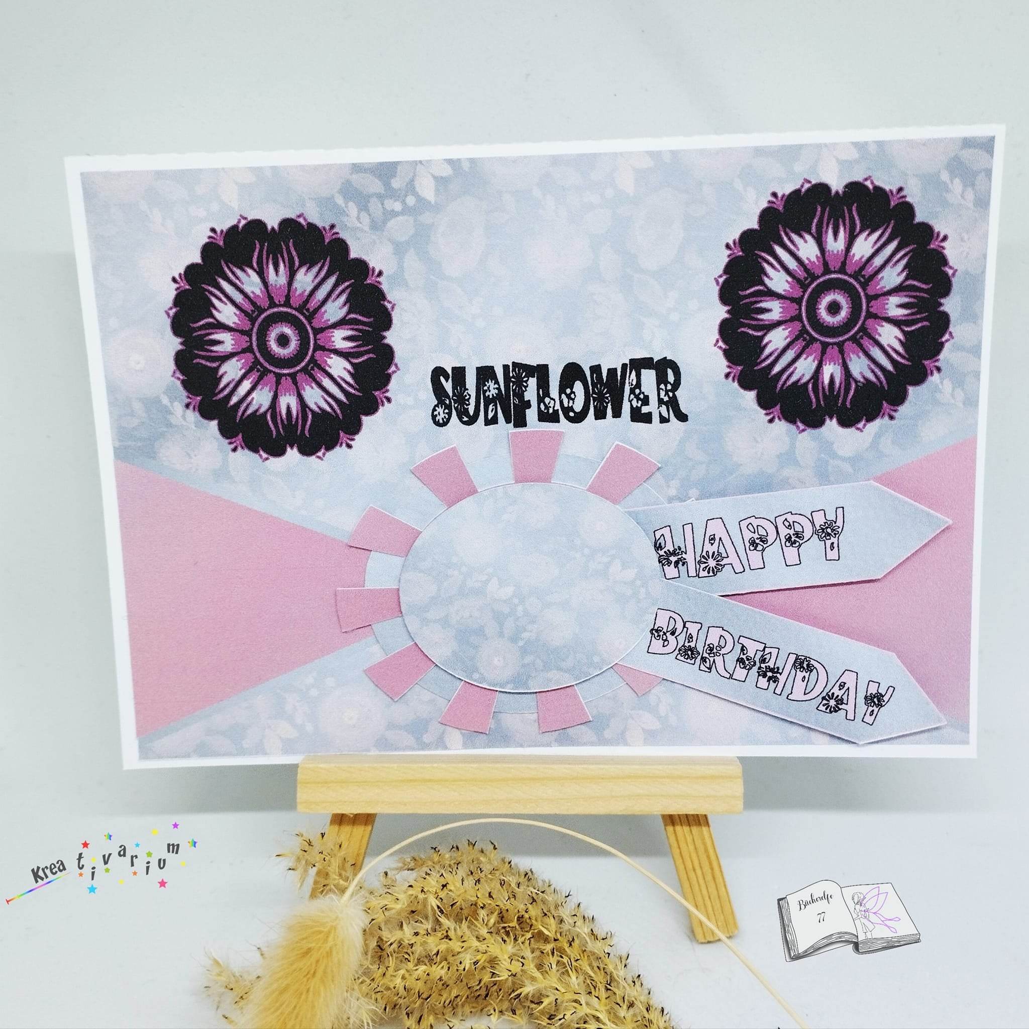 Plotterdatei Sonnenblumenmandala, Sublimation, Digistamp, Digipaper - Sewando
