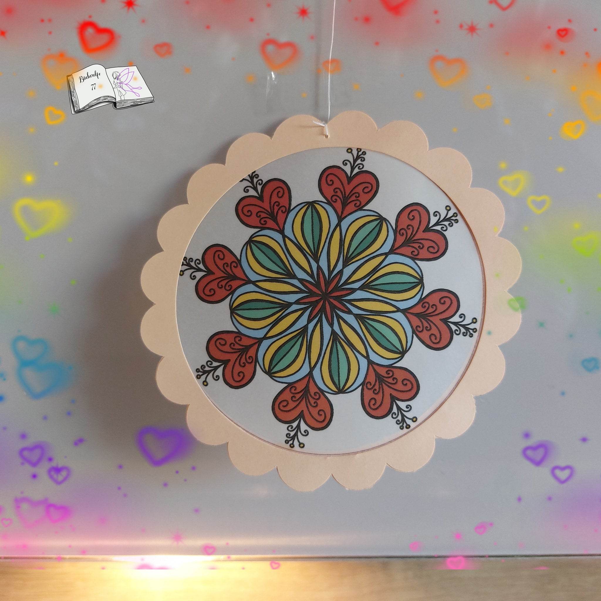 Digistamp Herz Mandala, Plotterdatei, Sublimation, Drucken, ! - Sewando