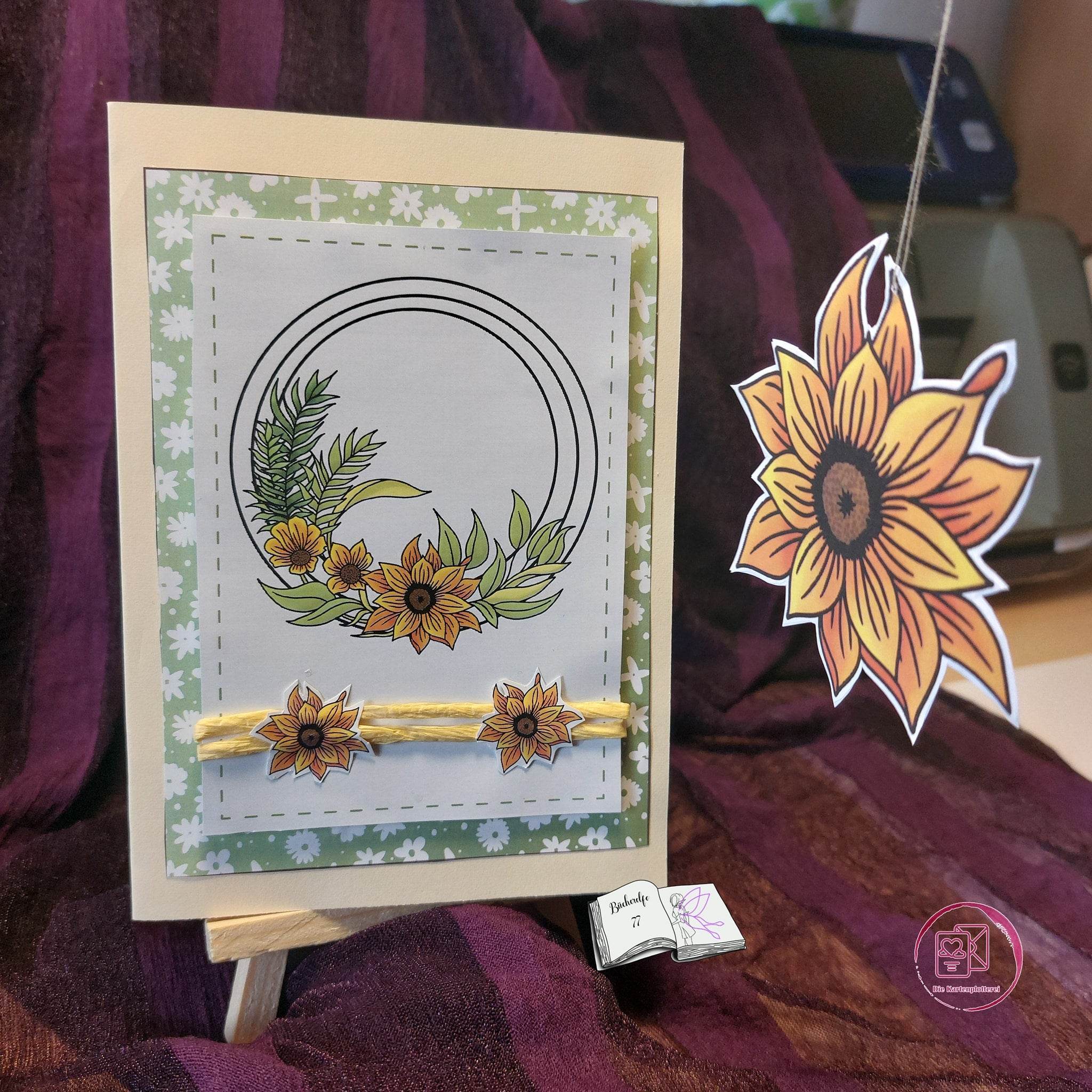 Digiset Blütenkreis, Digistamp, Digipaper, Plotterdatei, Sublimation, Druck - Sewando