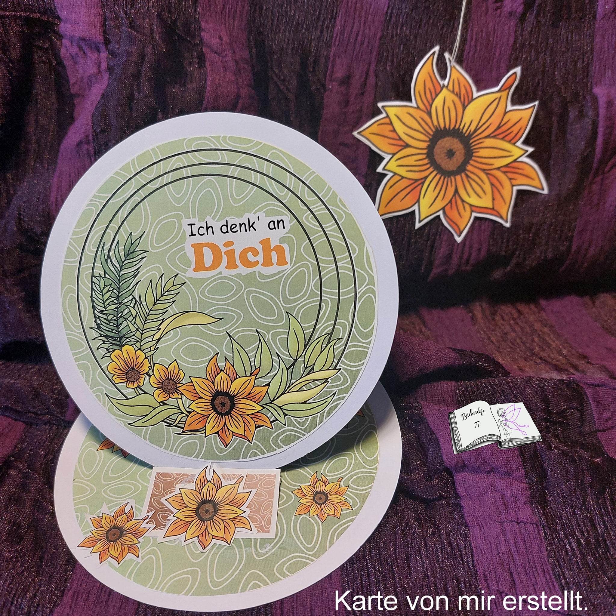 Digiset Blütenkreis, Digistamp, Digipaper, Plotterdatei, Sublimation, Druck - Sewando