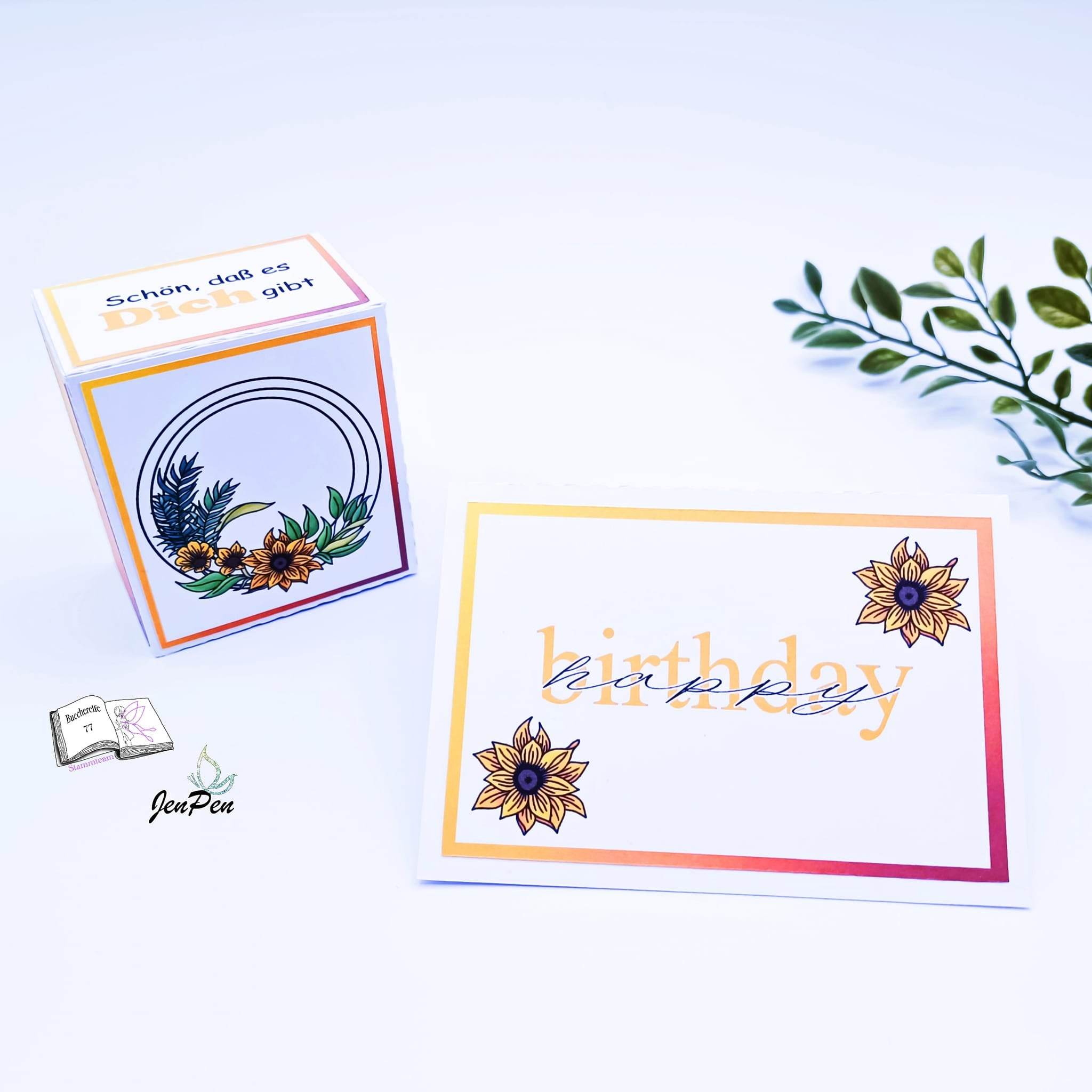 Digiset Blütenkreis, Digistamp, Digipaper, Plotterdatei, Sublimation, Druck - Sewando