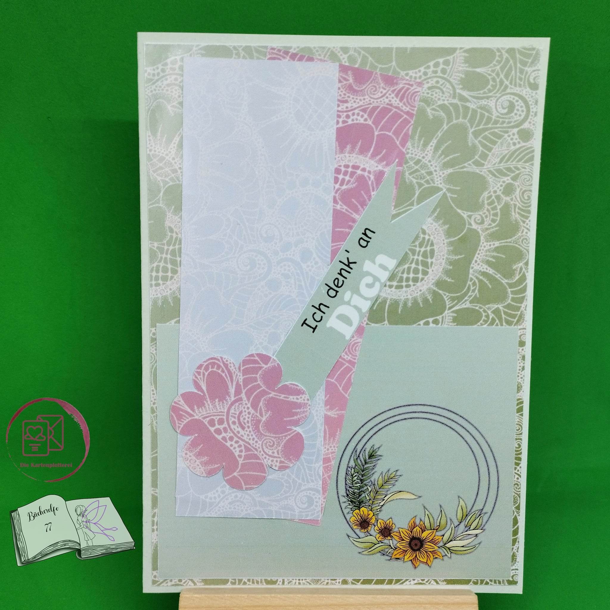 Digiset Blütenkreis, Digistamp, Digipaper, Plotterdatei, Sublimation, Druck - Sewando
