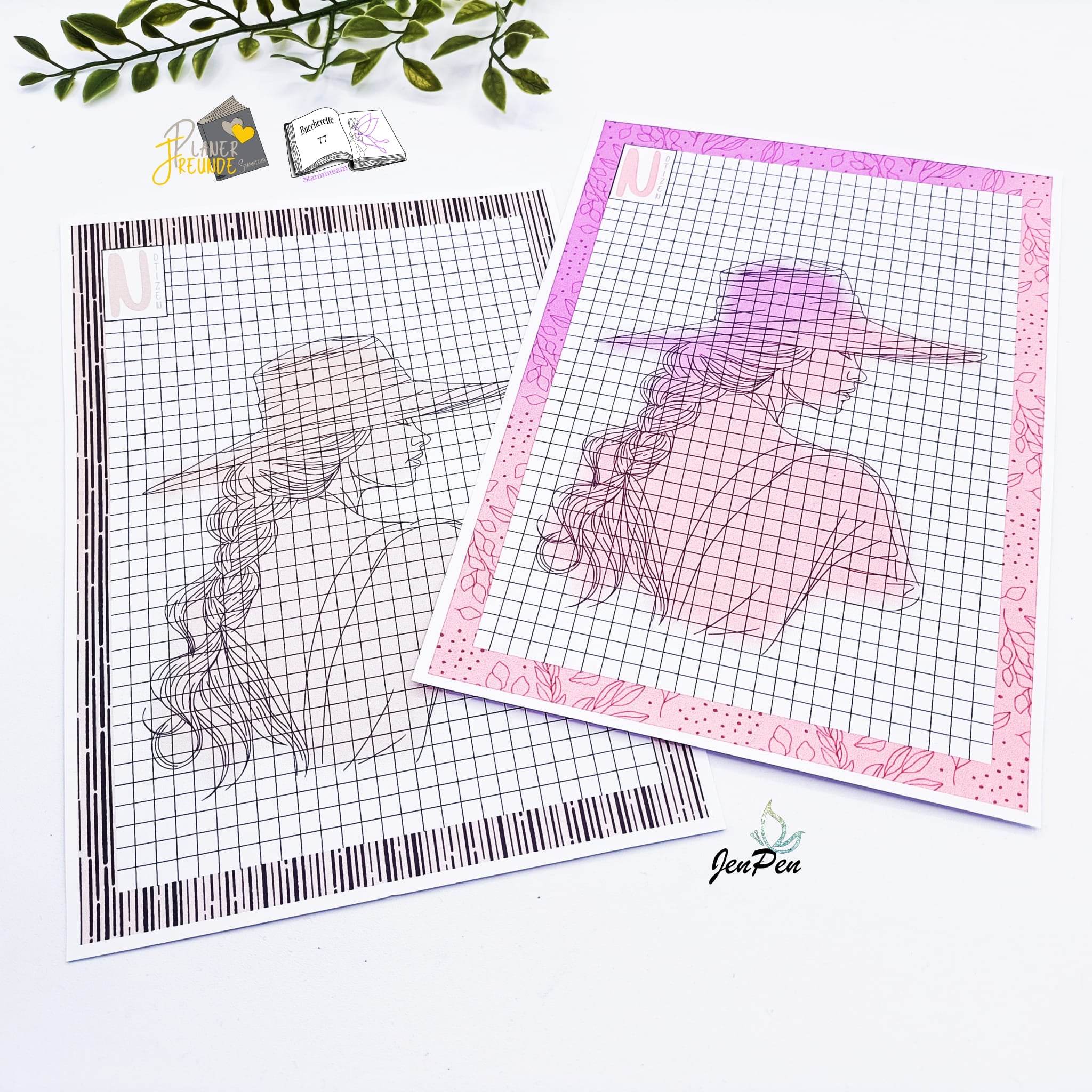 Digiset Madeleine, Plotterdatei, Sublimation, Drucken, Digistamp, Digipaper - Sewando