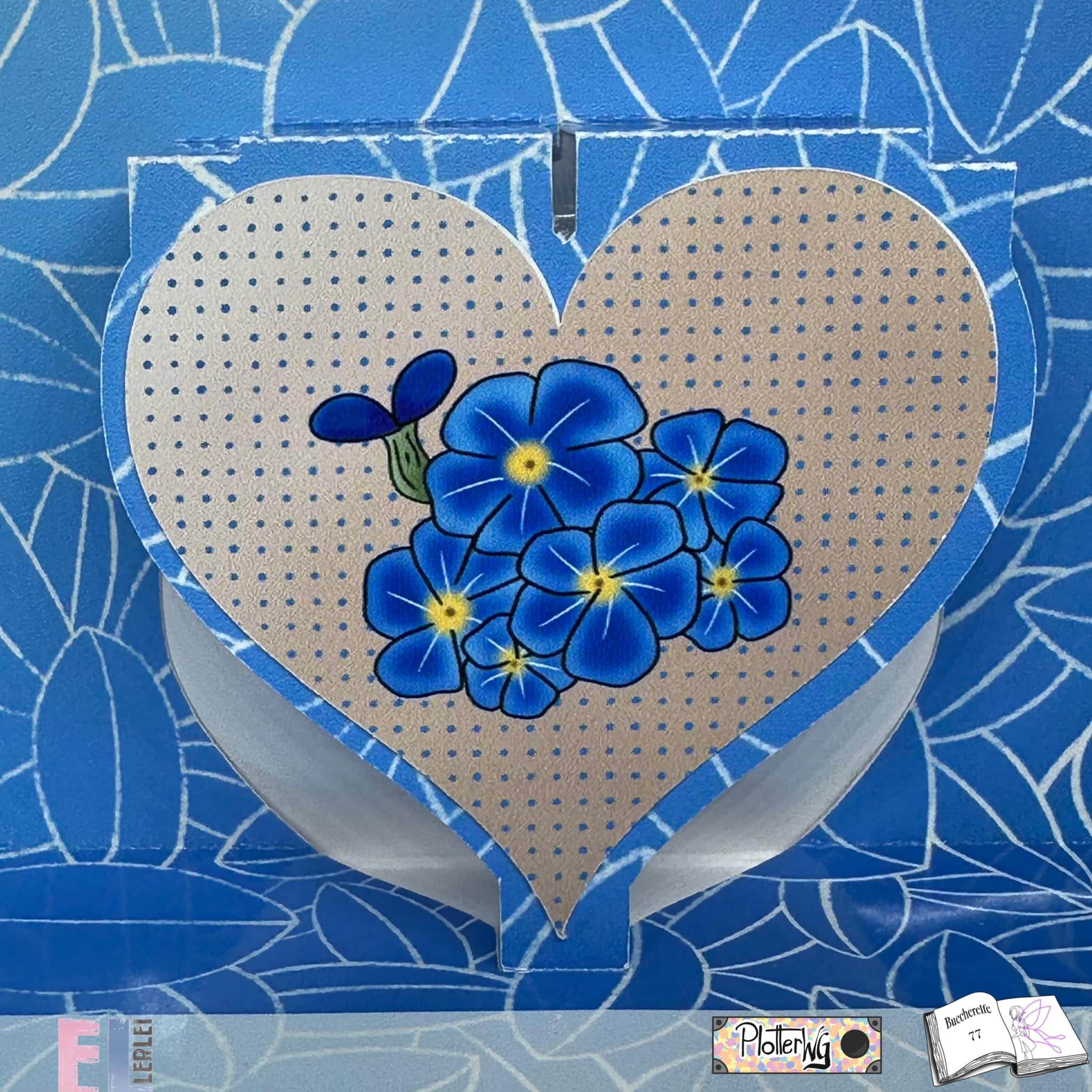 Digiset Vergissmeinnicht Plotten, Sublimation, Drucken, Digistamp, Digipaper ! - Sewando
