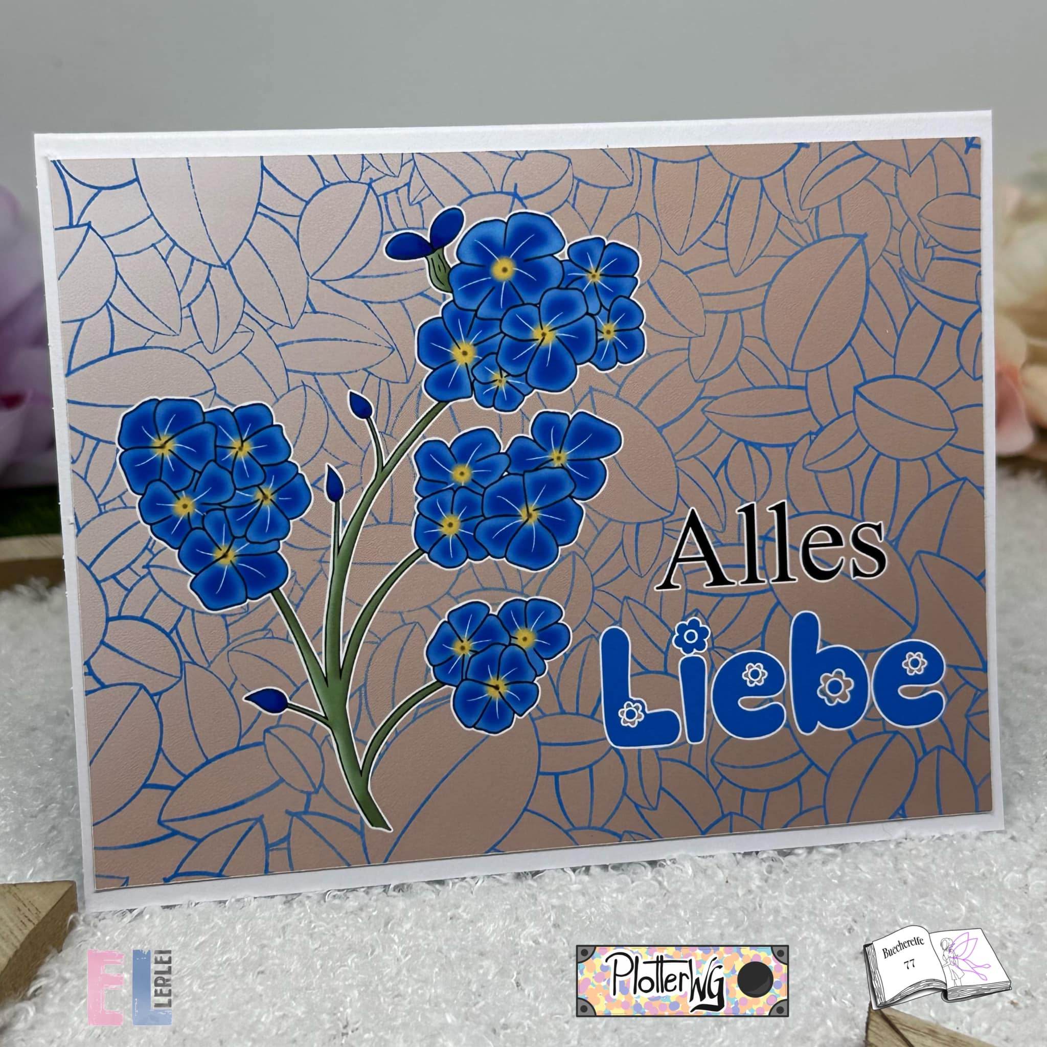 Digiset Vergissmeinnicht Plotten, Sublimation, Drucken, Digistamp, Digipaper ! - Sewando