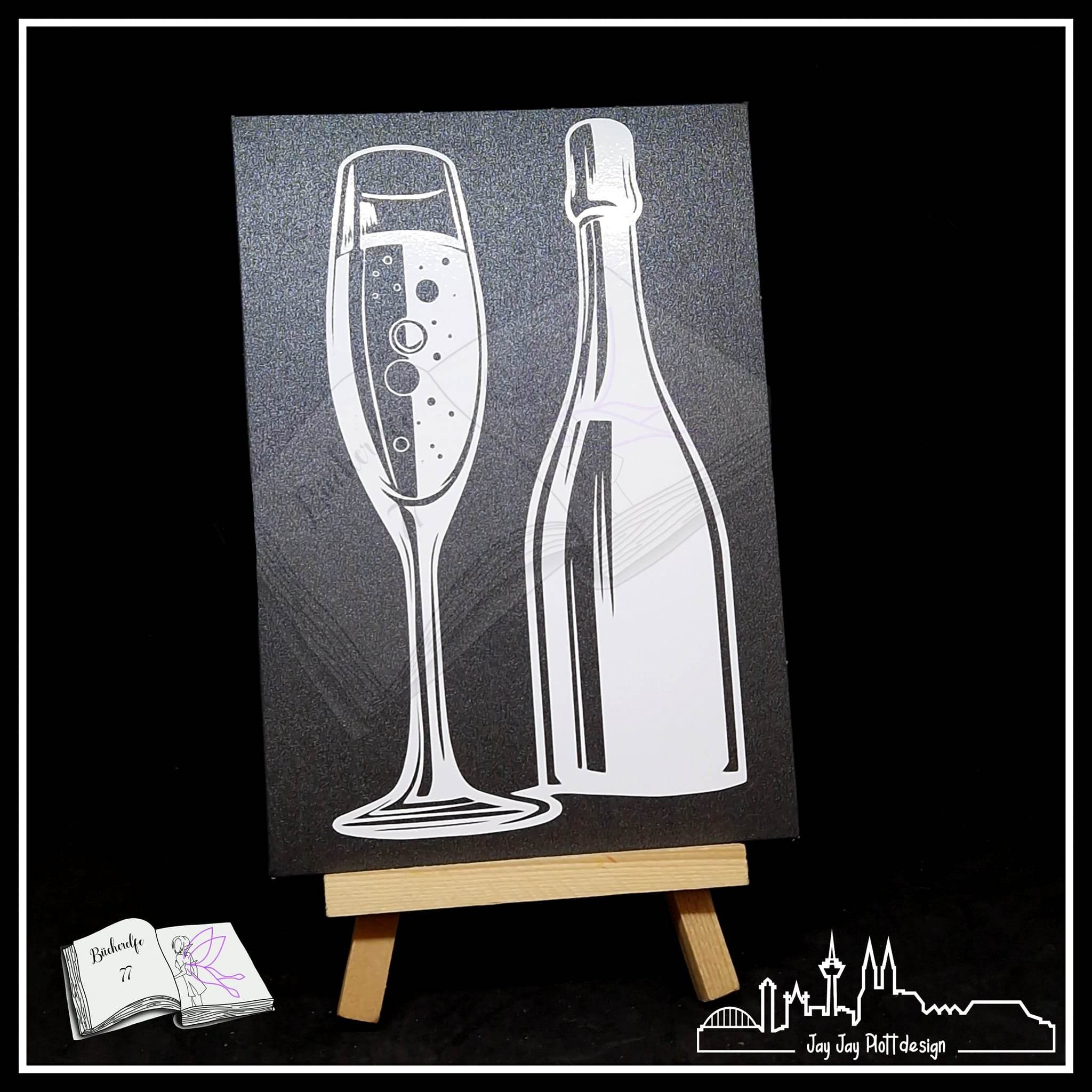 Plotterdatei Sekt Plotten, Sublimation, Drucken, Digistamp, - Sewando