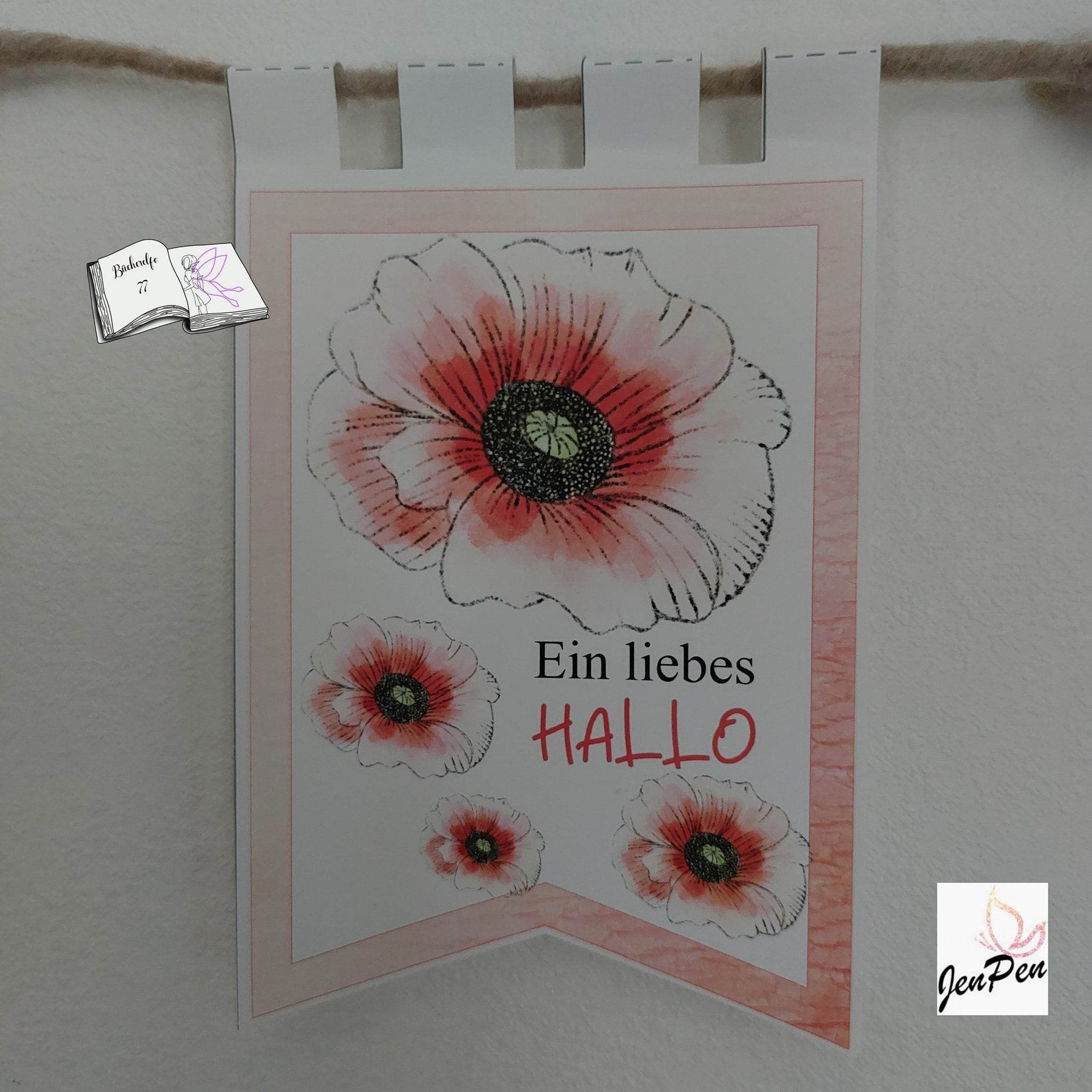 Digiset Mohnblumenstrauß, Plotterdatei, Sublimation, Digistamp, Digipaper - Sewando
