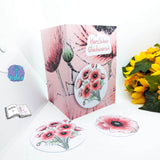 Digiset Mohnblumenstrauß, Plotterdatei, Sublimation, Digistamp, Digipaper - Sewando
