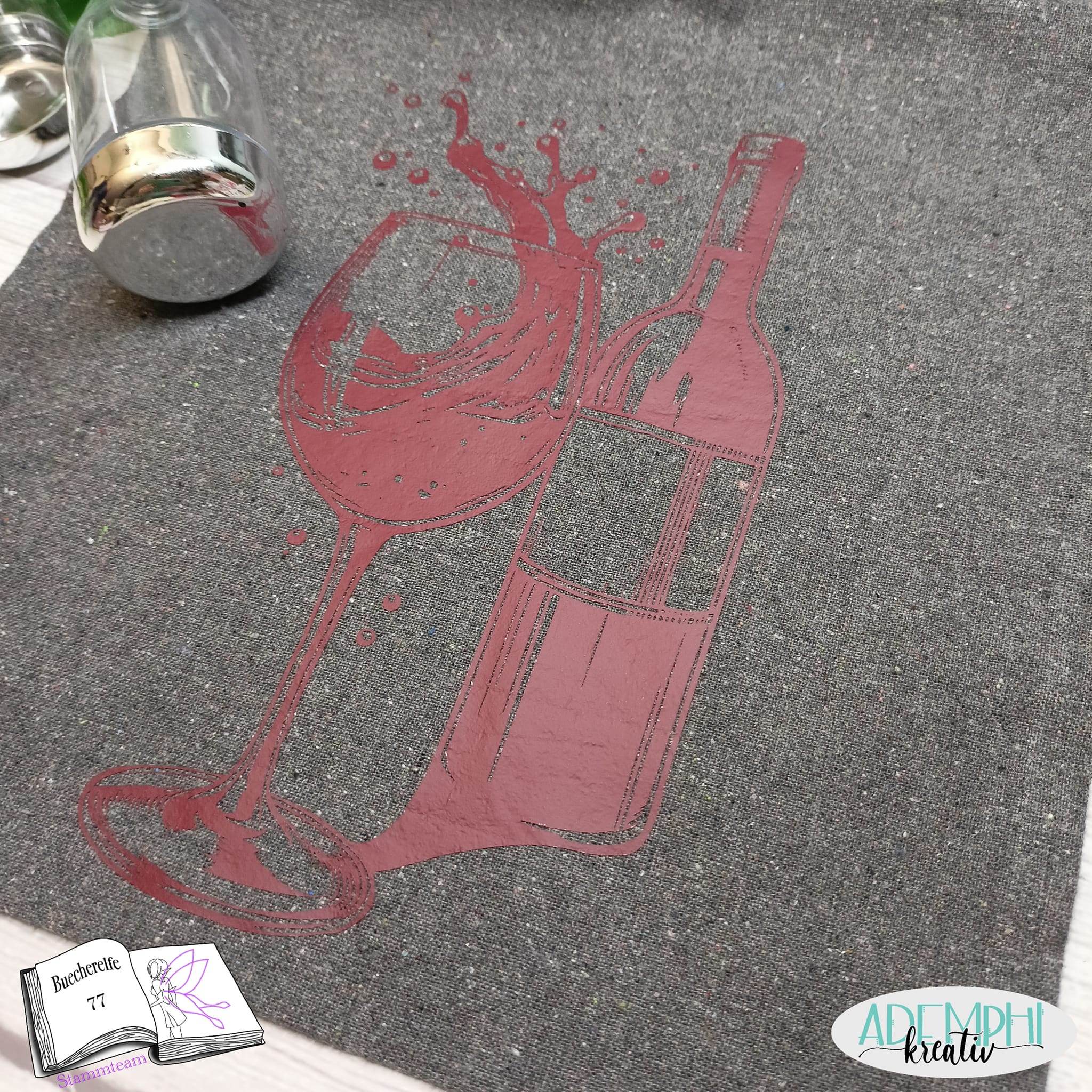 Plotterdatei Wein Sublimation, Drucken, Digistamp, - Sewando