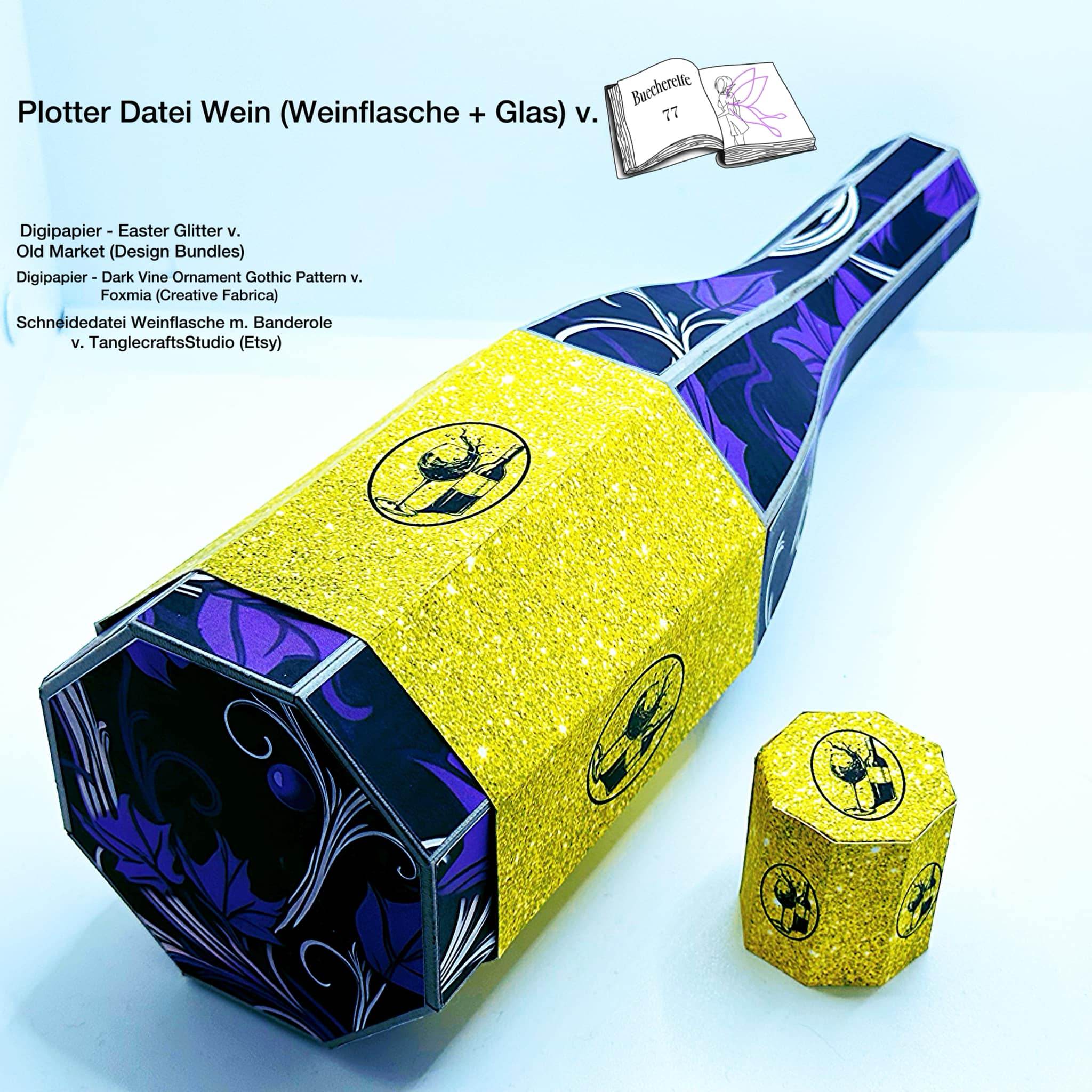 Plotterdatei Wein Sublimation, Drucken, Digistamp, - Sewando