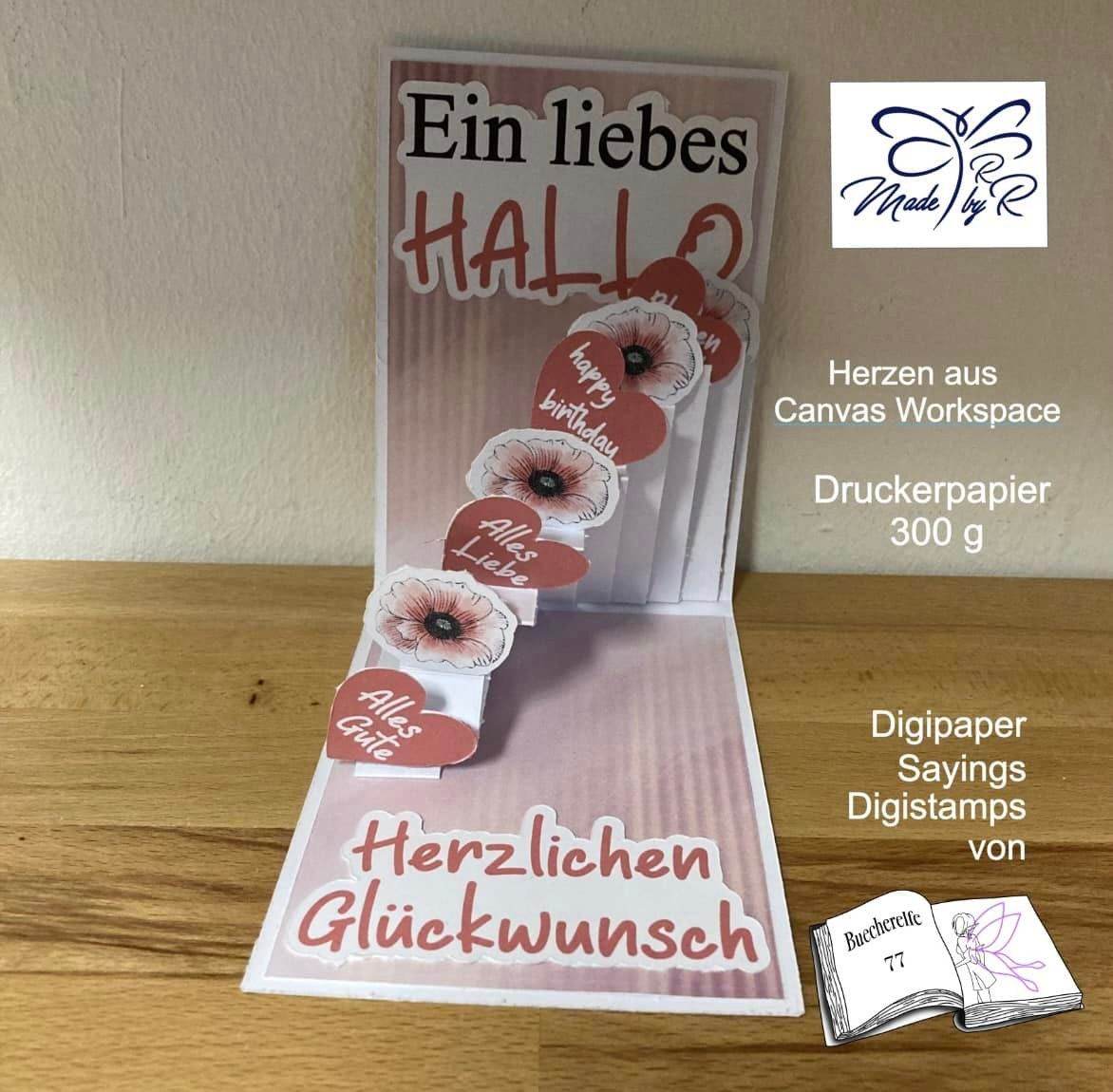 Digiset Mohnblumenstrauß, Plotterdatei, Sublimation, Digistamp, Digipaper - Sewando