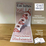 Digiset Mohnblumenstrauß, Plotterdatei, Sublimation, Digistamp, Digipaper - Sewando