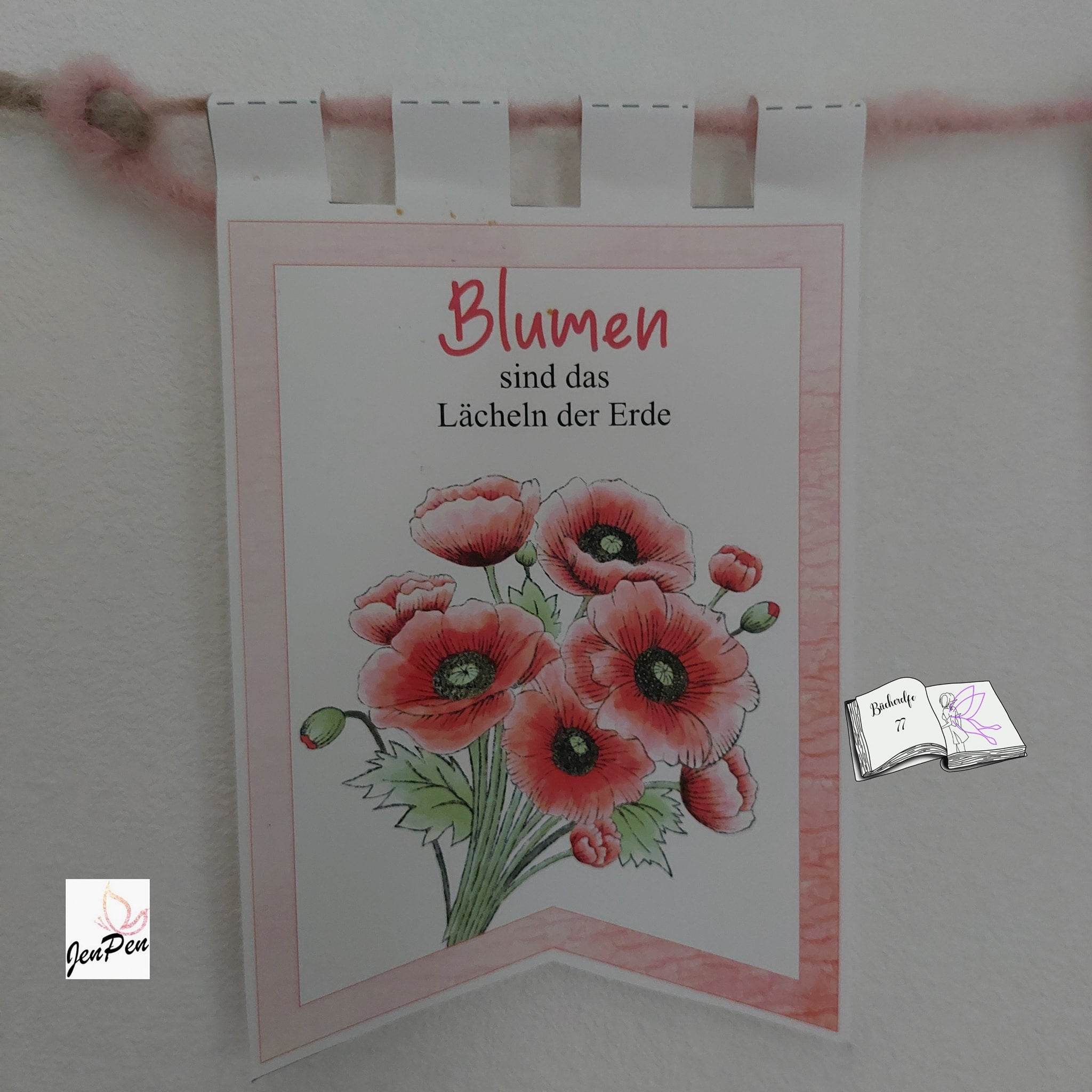 Digiset Mohnblumenstrauß, Plotterdatei, Sublimation, Digistamp, Digipaper - Sewando