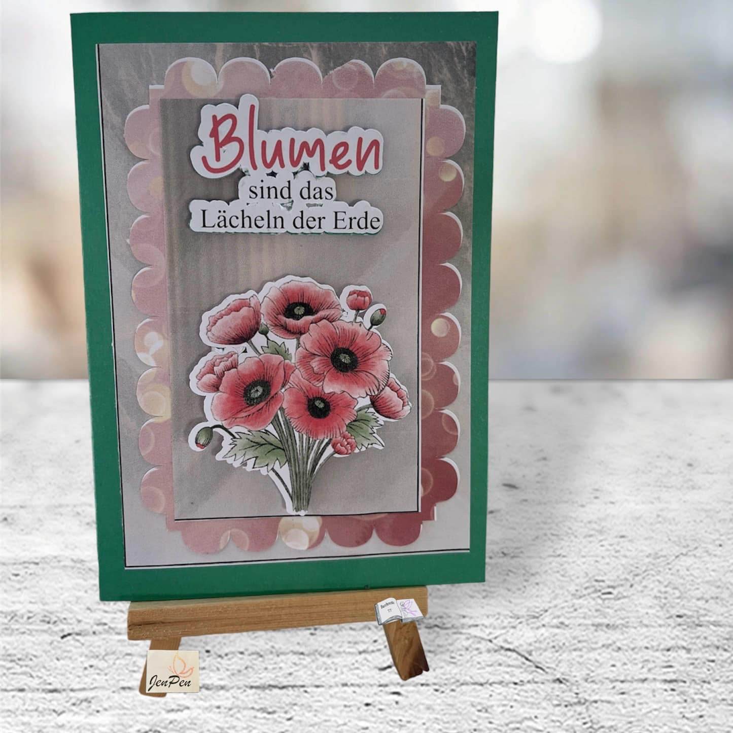 Digiset Mohnblumenstrauß, Plotterdatei, Sublimation, Digistamp, Digipaper - Sewando