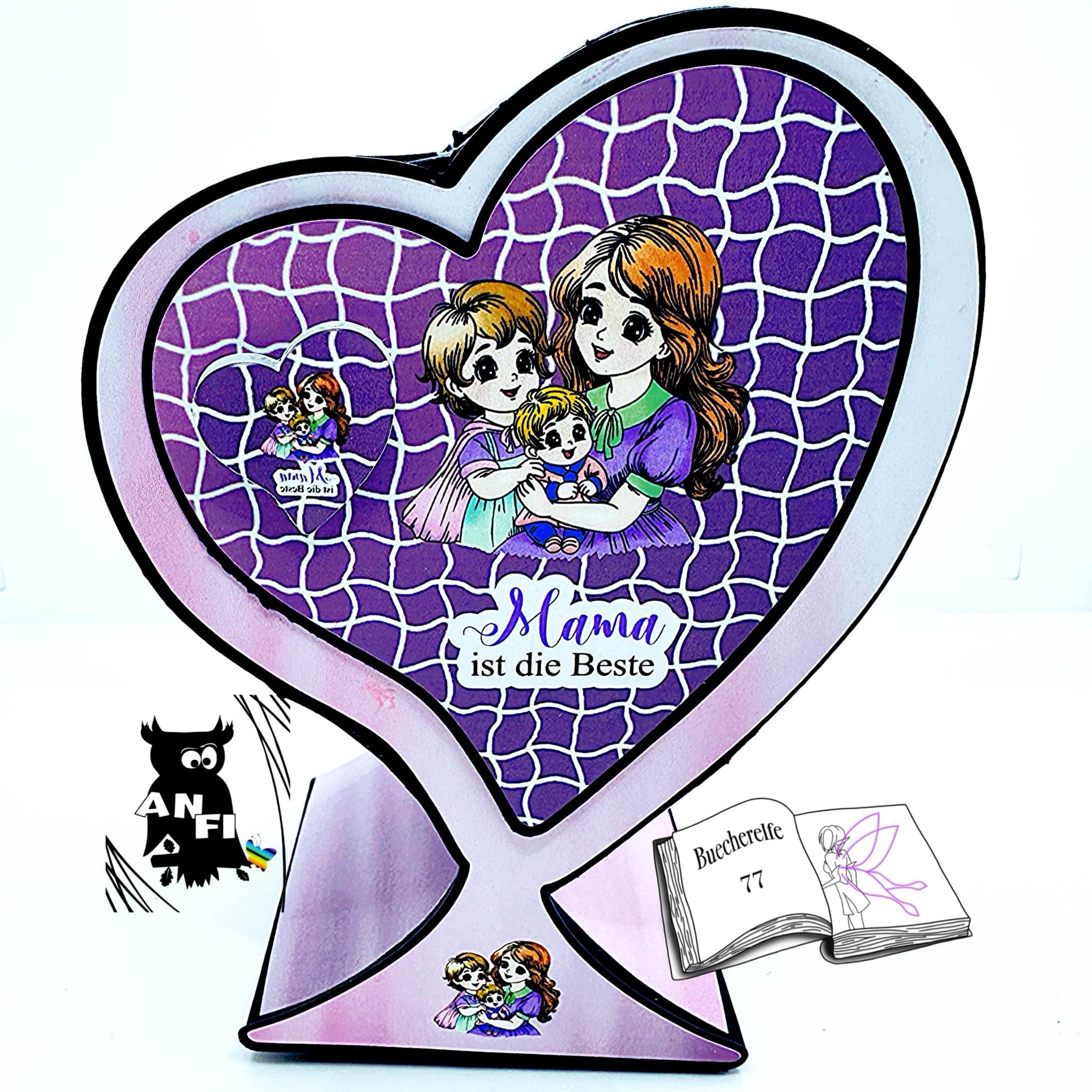 Digiset Mama ist die Beste, Plotterdatei, Sublimation, Digistamp, Digipaper - Sewando