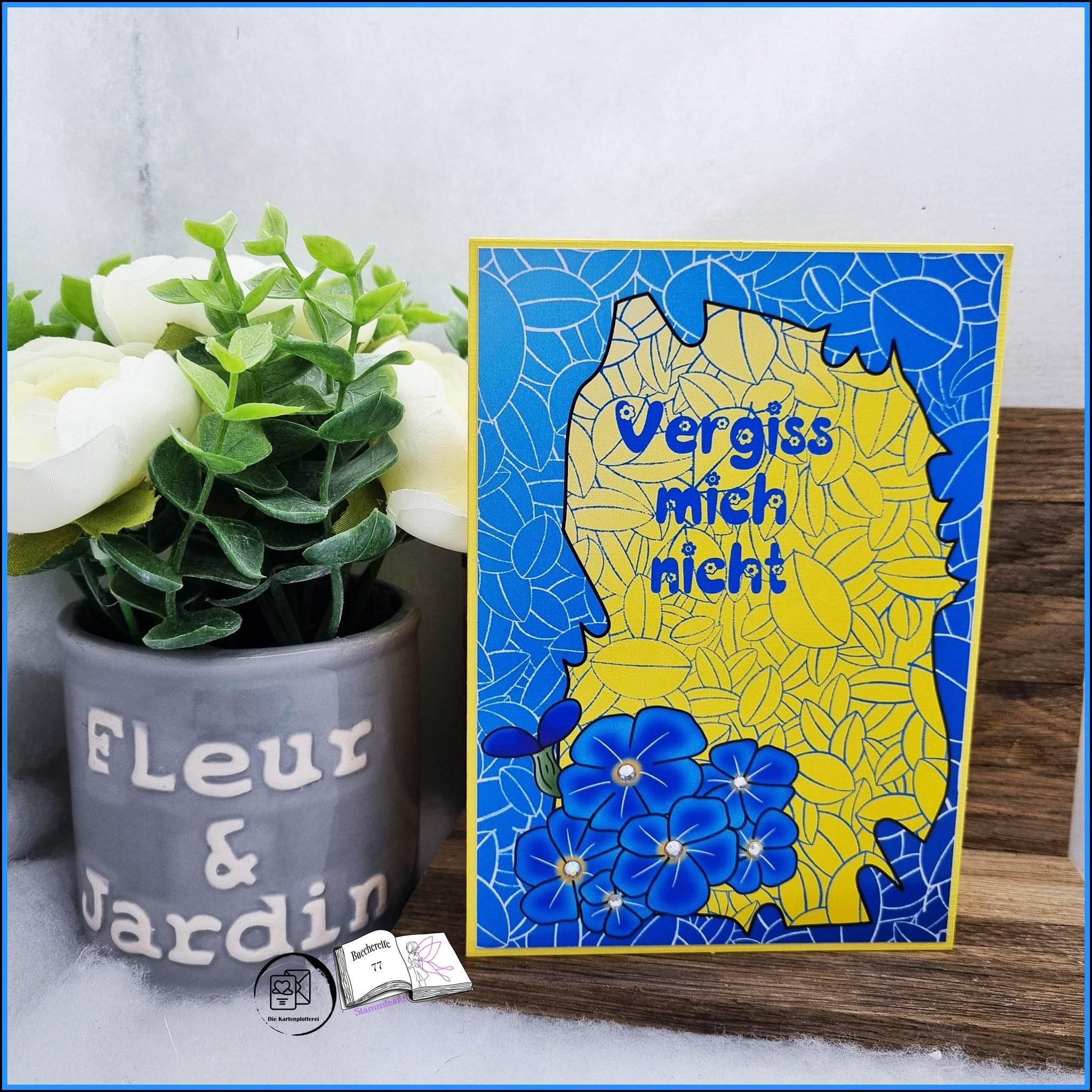 Digiset Vergissmeinnicht Plotten, Sublimation, Drucken, Digistamp, Digipaper ! - Sewando