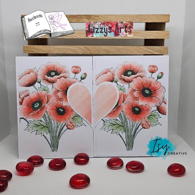 Digiset Mohnblumenstrauß, Plotterdatei, Sublimation, Digistamp, Digipaper - Sewando