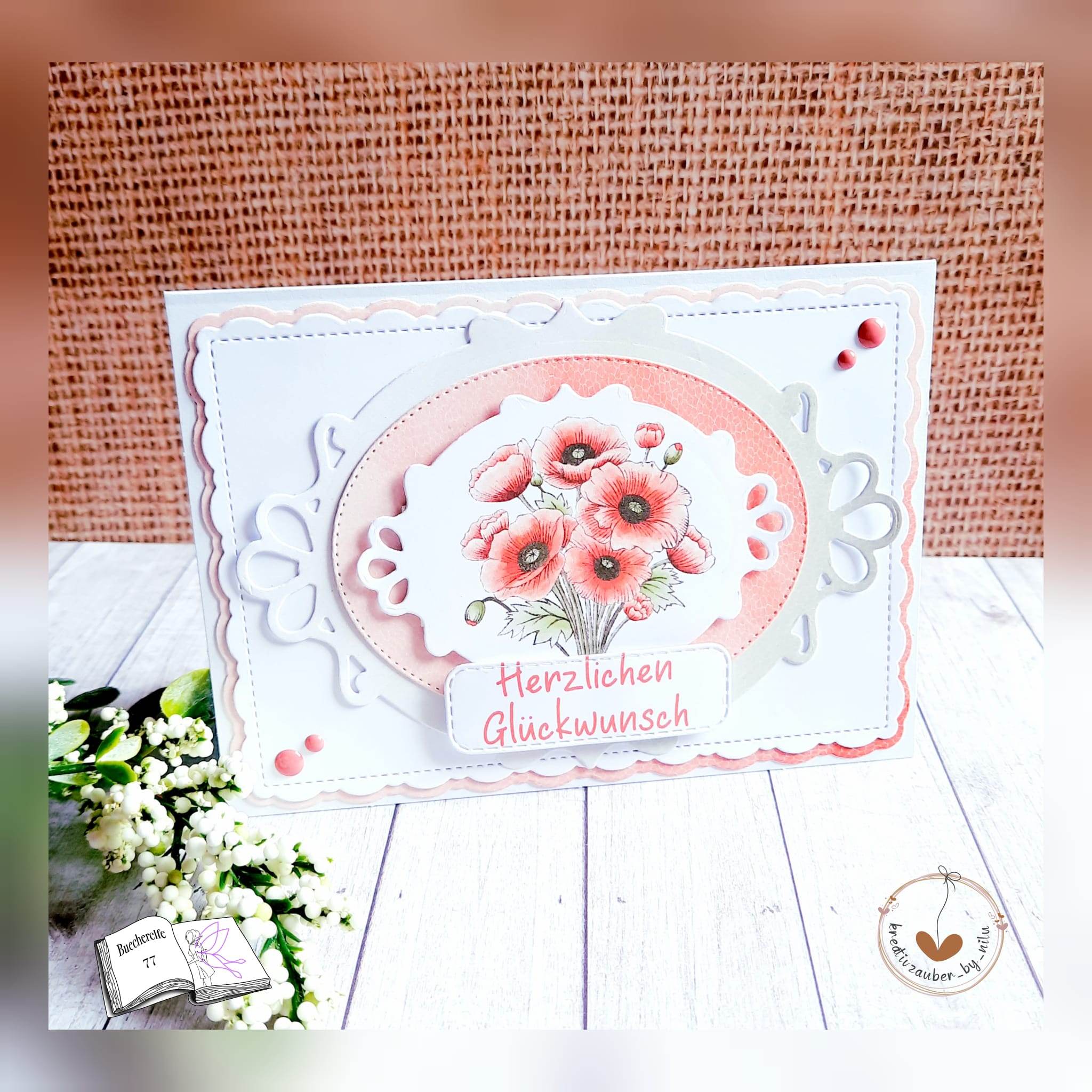 Digiset Mohnblumenstrauß, Plotterdatei, Sublimation, Digistamp, Digipaper - Sewando