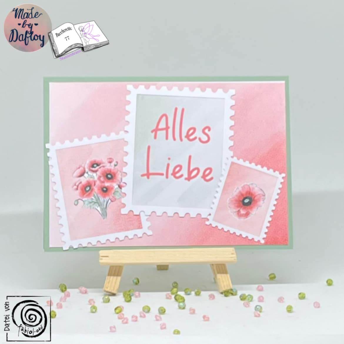 Digiset Mohnblumenstrauß, Plotterdatei, Sublimation, Digistamp, Digipaper - Sewando