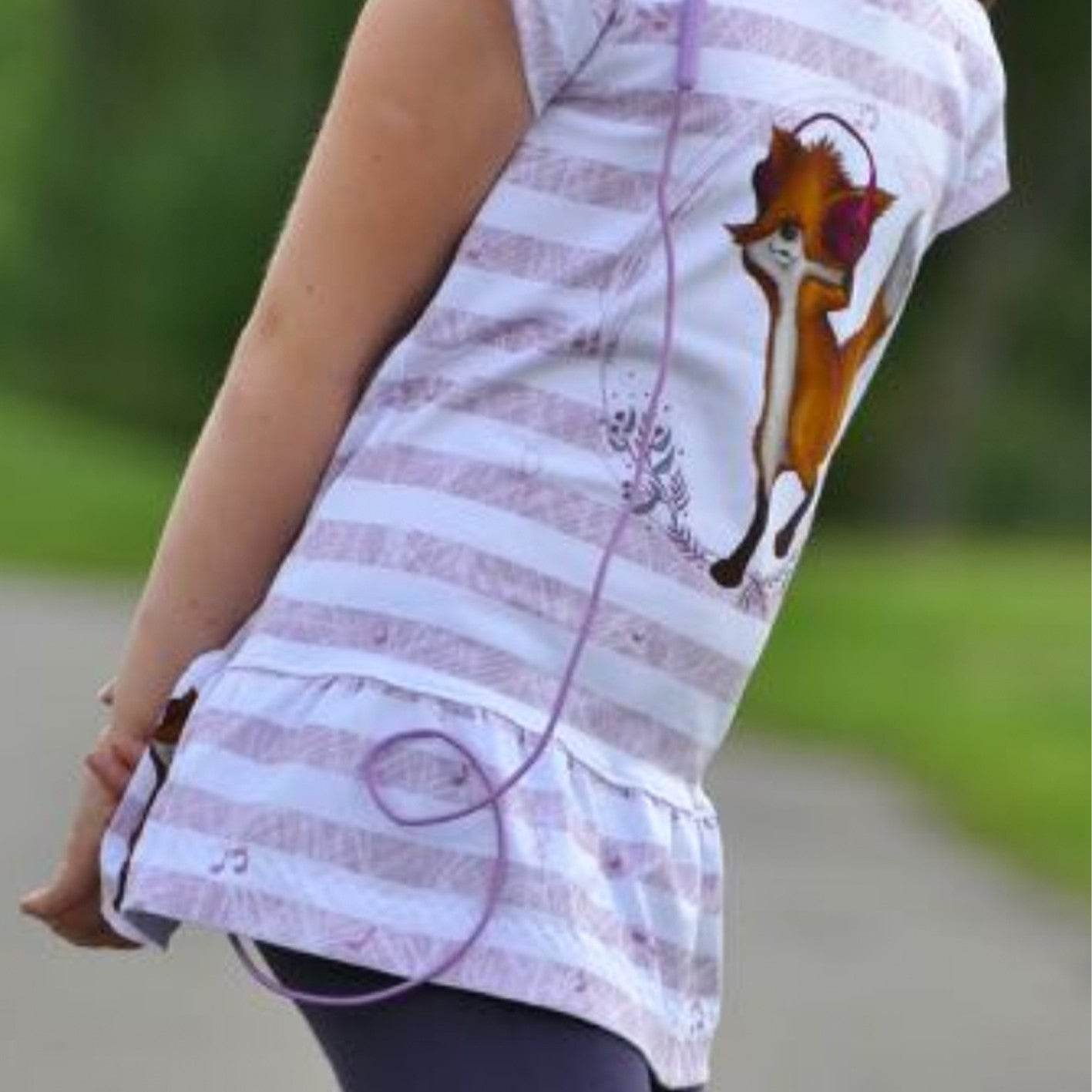 Schnittmuster Volantshirt Malili A0/A4 Gr. 74 bis 152 - Sewando