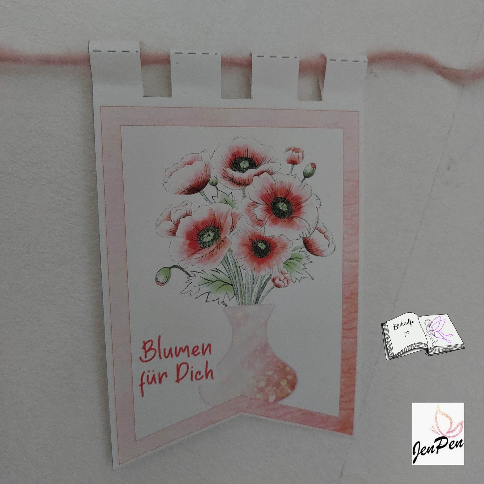 Digiset Mohnblumenstrauß, Plotterdatei, Sublimation, Digistamp, Digipaper - Sewando