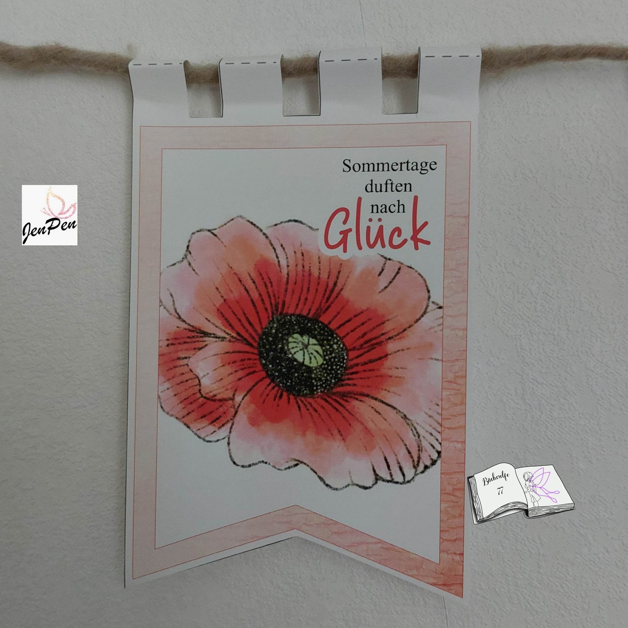 Digiset Mohnblumenstrauß, Plotterdatei, Sublimation, Digistamp, Digipaper - Sewando