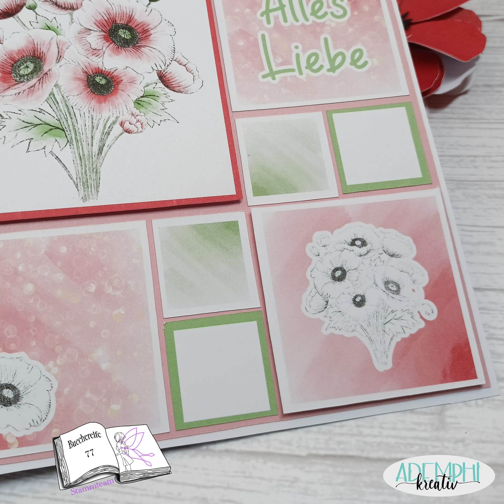 Digiset Mohnblumenstrauß, Plotterdatei, Sublimation, Digistamp, Digipaper - Sewando