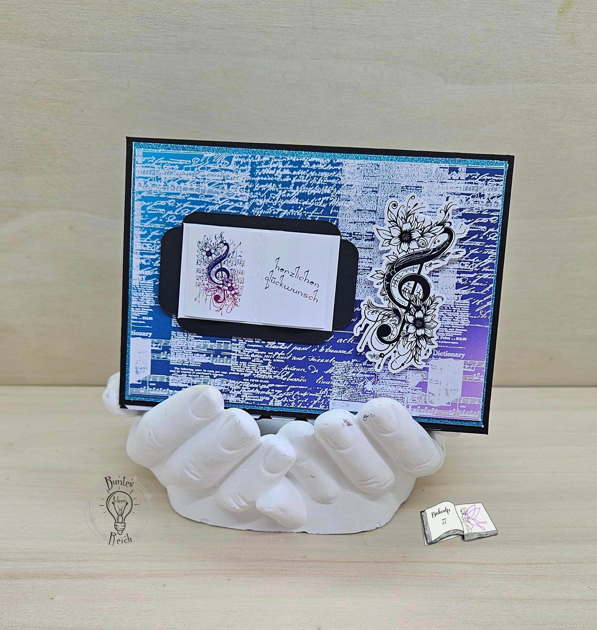 Digiset Blumen Notenschlüssel, Digistamp, Digipaper, Sublimation, Druck - Sewando