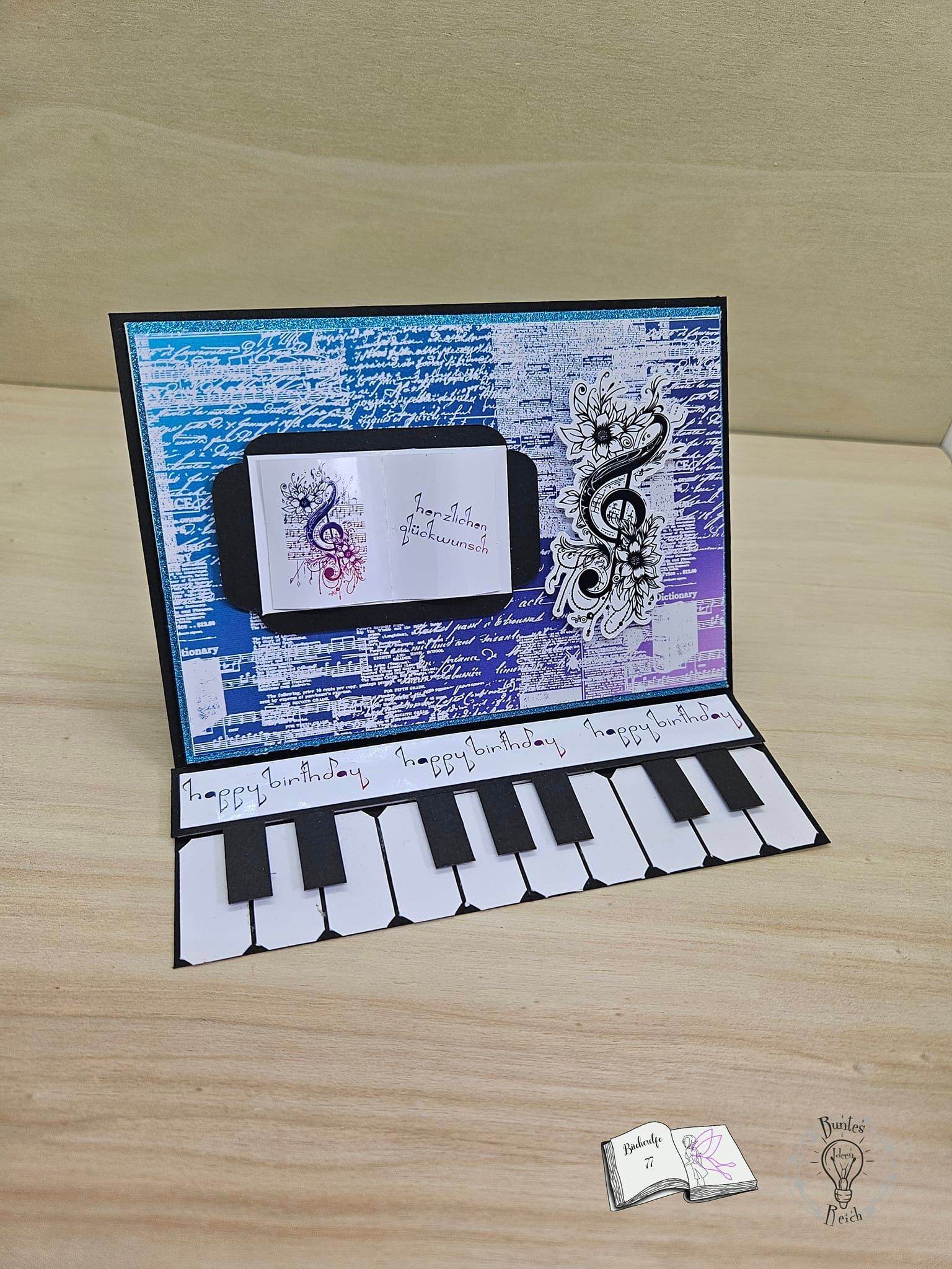 Digiset Blumen Notenschlüssel, Digistamp, Digipaper, Sublimation, Druck - Sewando