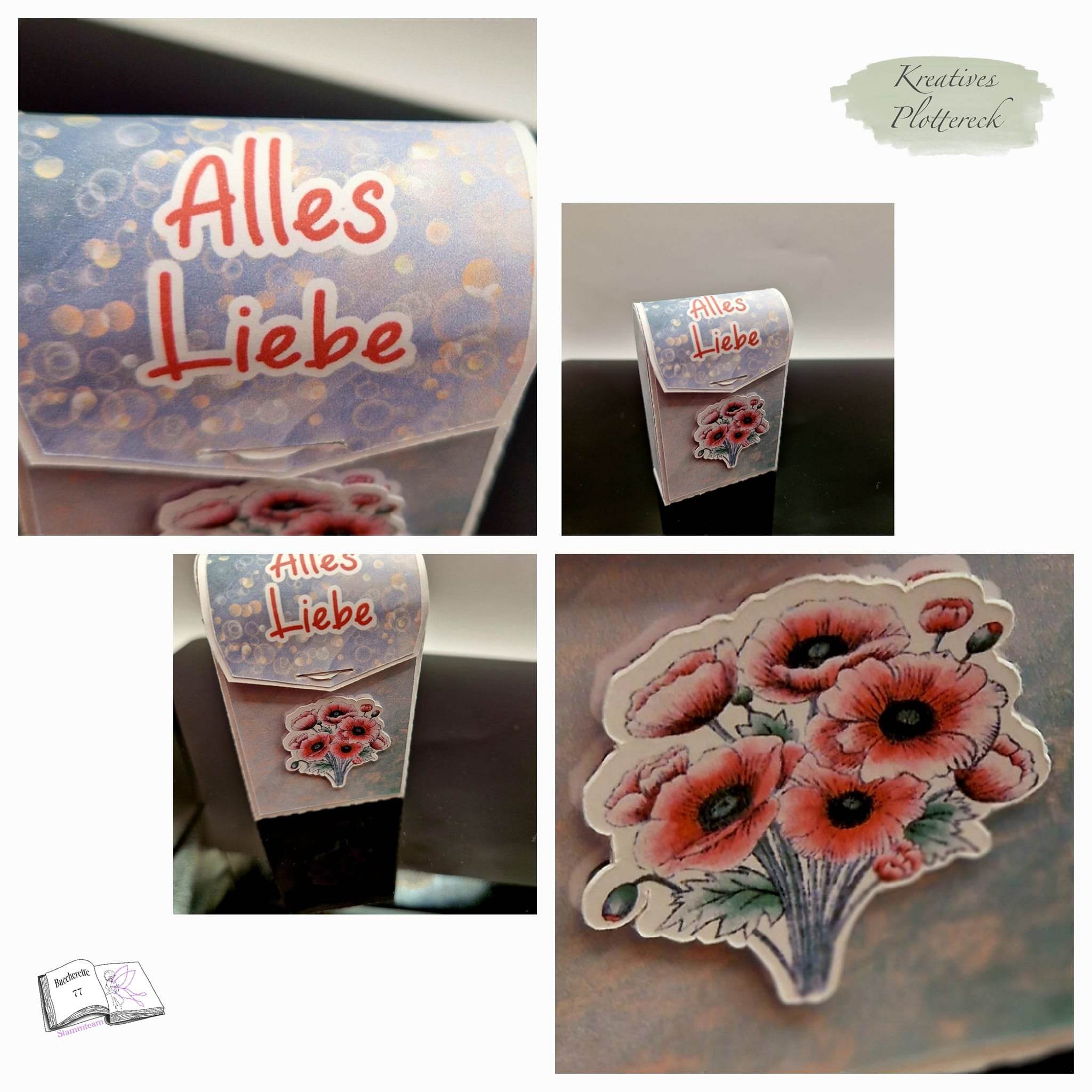 Digiset Mohnblumenstrauß, Plotterdatei, Sublimation, Digistamp, Digipaper - Sewando