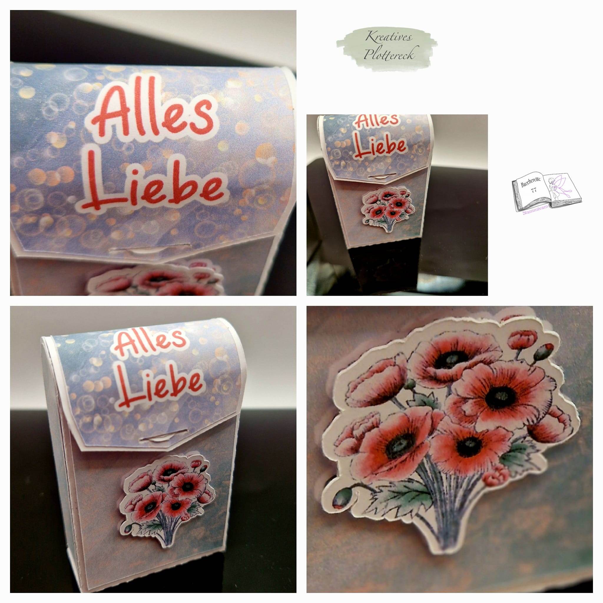 Digiset Mohnblumenstrauß, Plotterdatei, Sublimation, Digistamp, Digipaper - Sewando