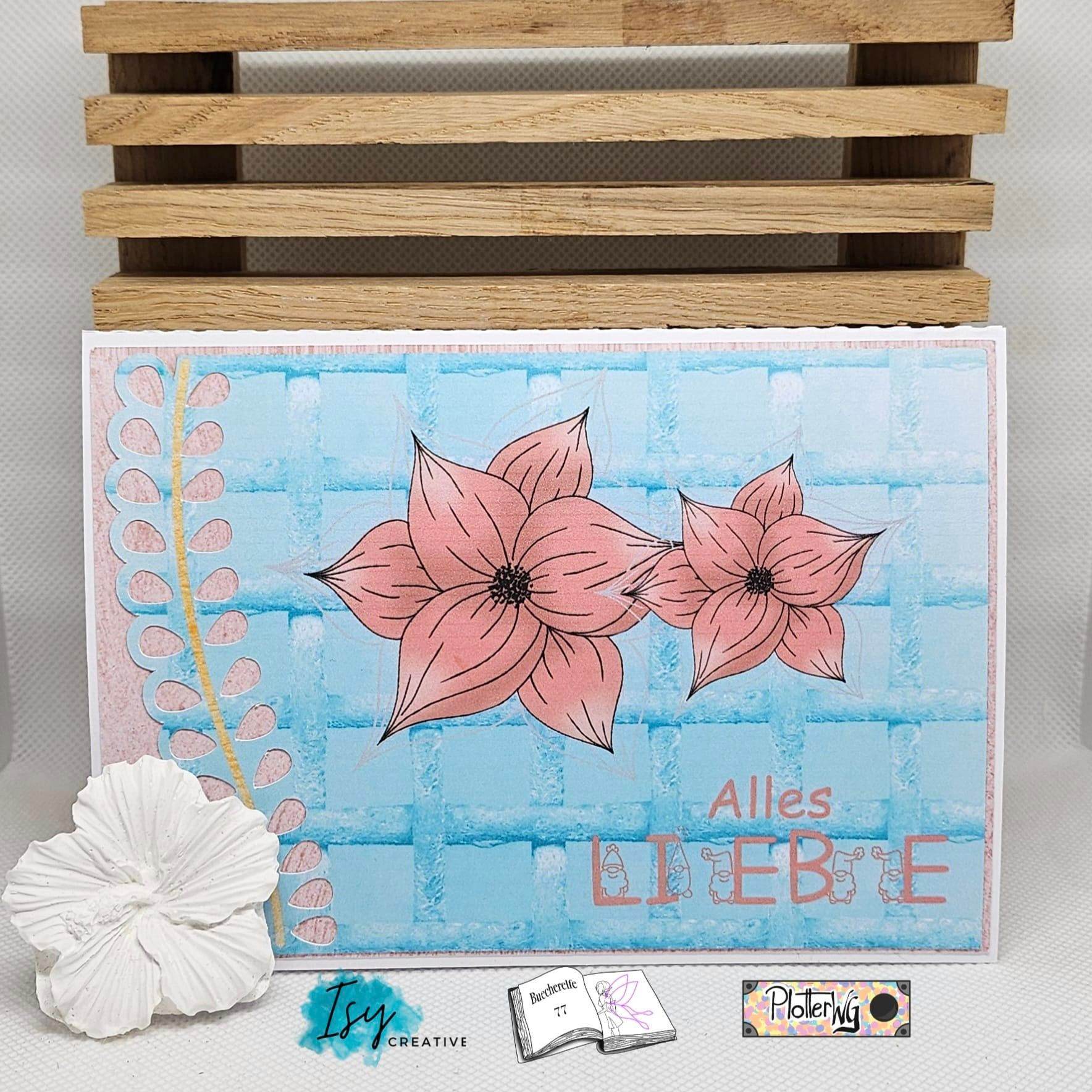 Digiset Blumenwichtel Plotterdatei, Sublimation, Digistamp, Digipaper - Sewando