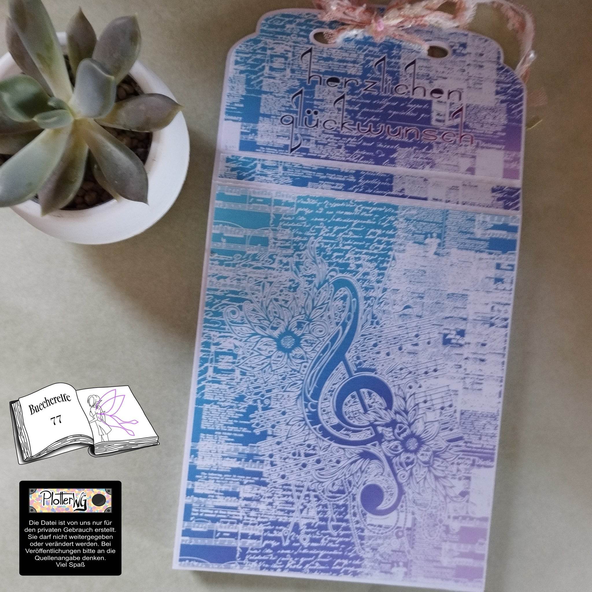Digiset Blumen Notenschlüssel, Digistamp, Digipaper, Sublimation, Druck - Sewando